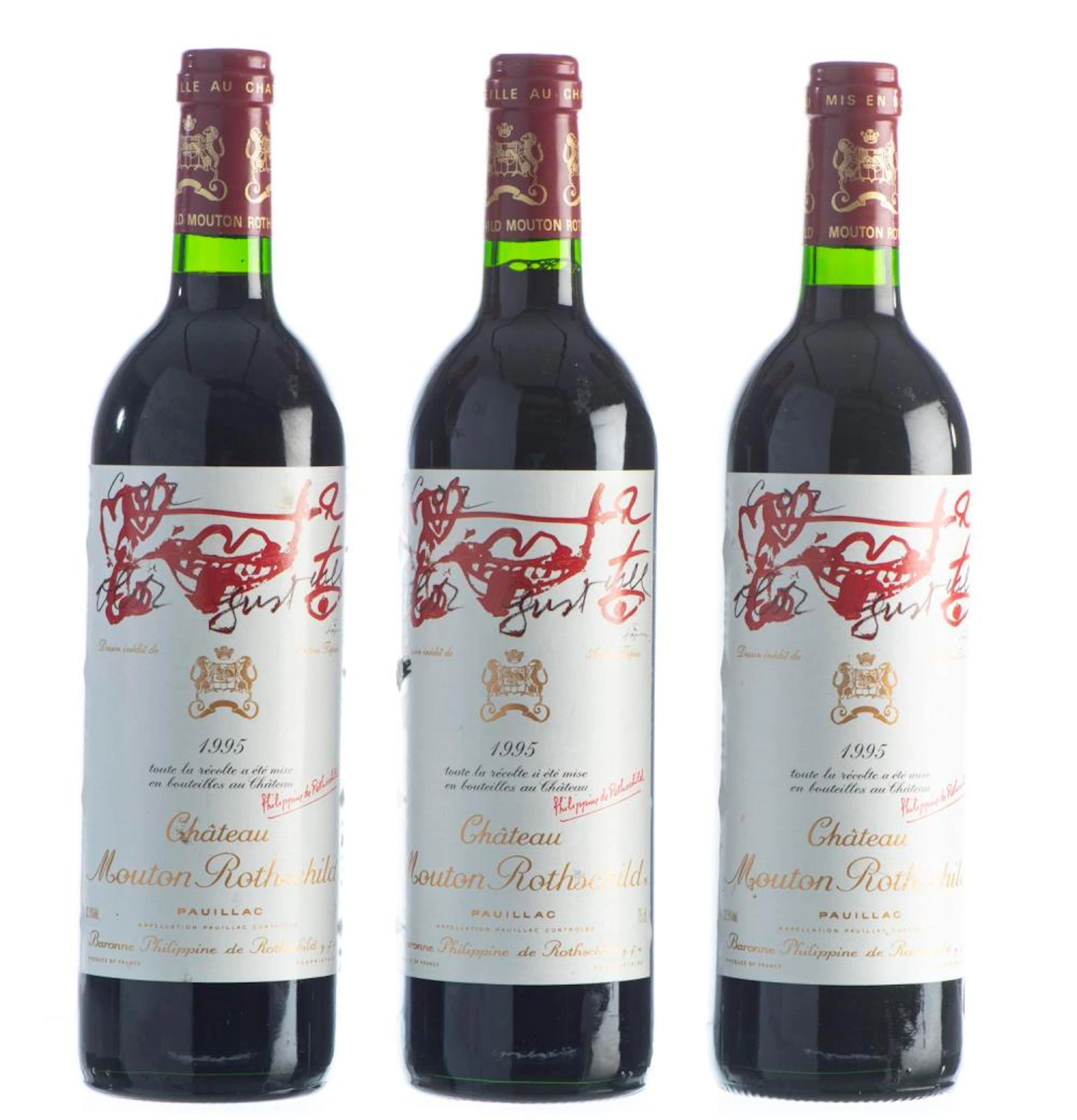 Château Mouton Rothschild, Grand Cru, Pauillac, 1995, 3 bts
