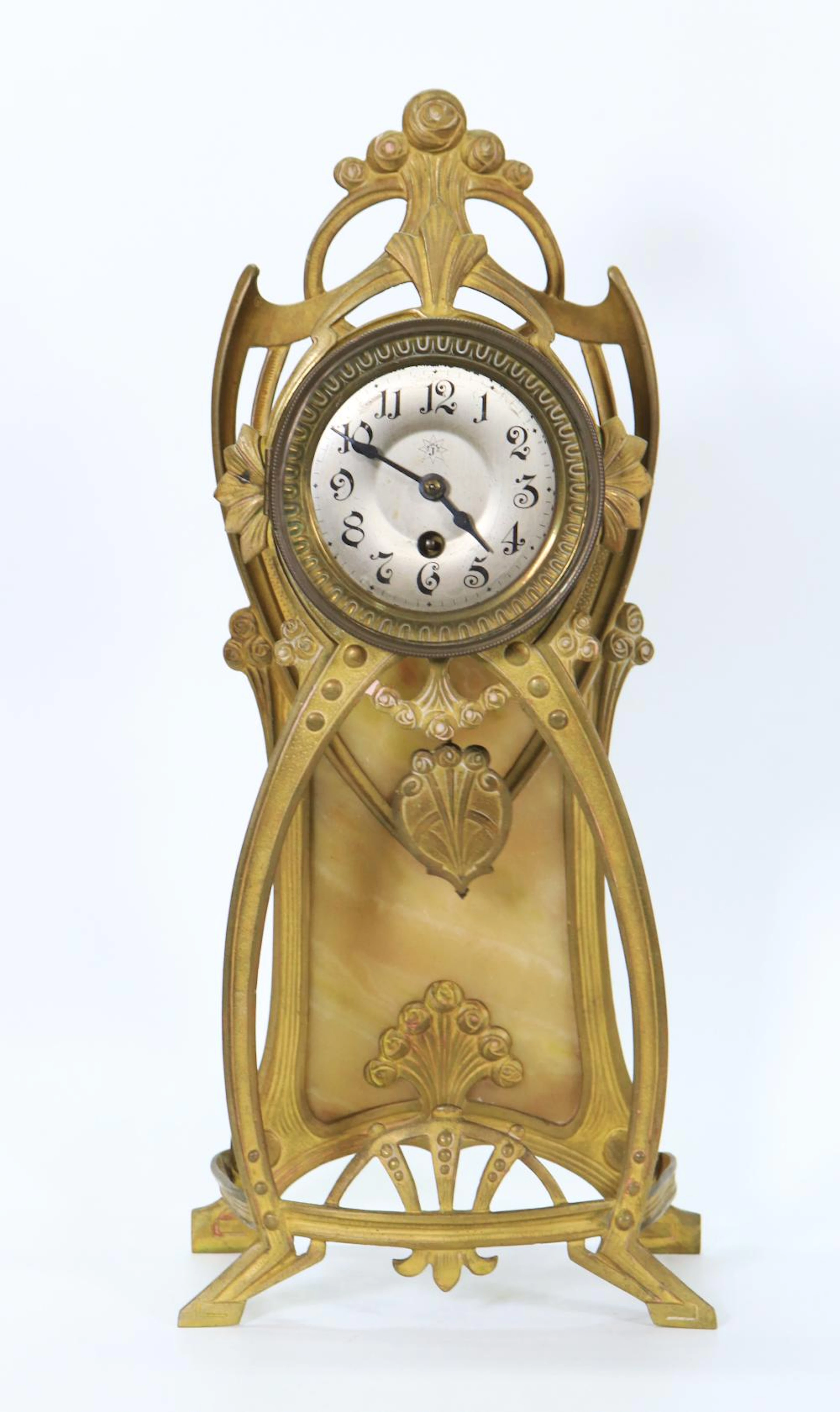 Junghans Co German Jugendstil Art Nouveau Clock