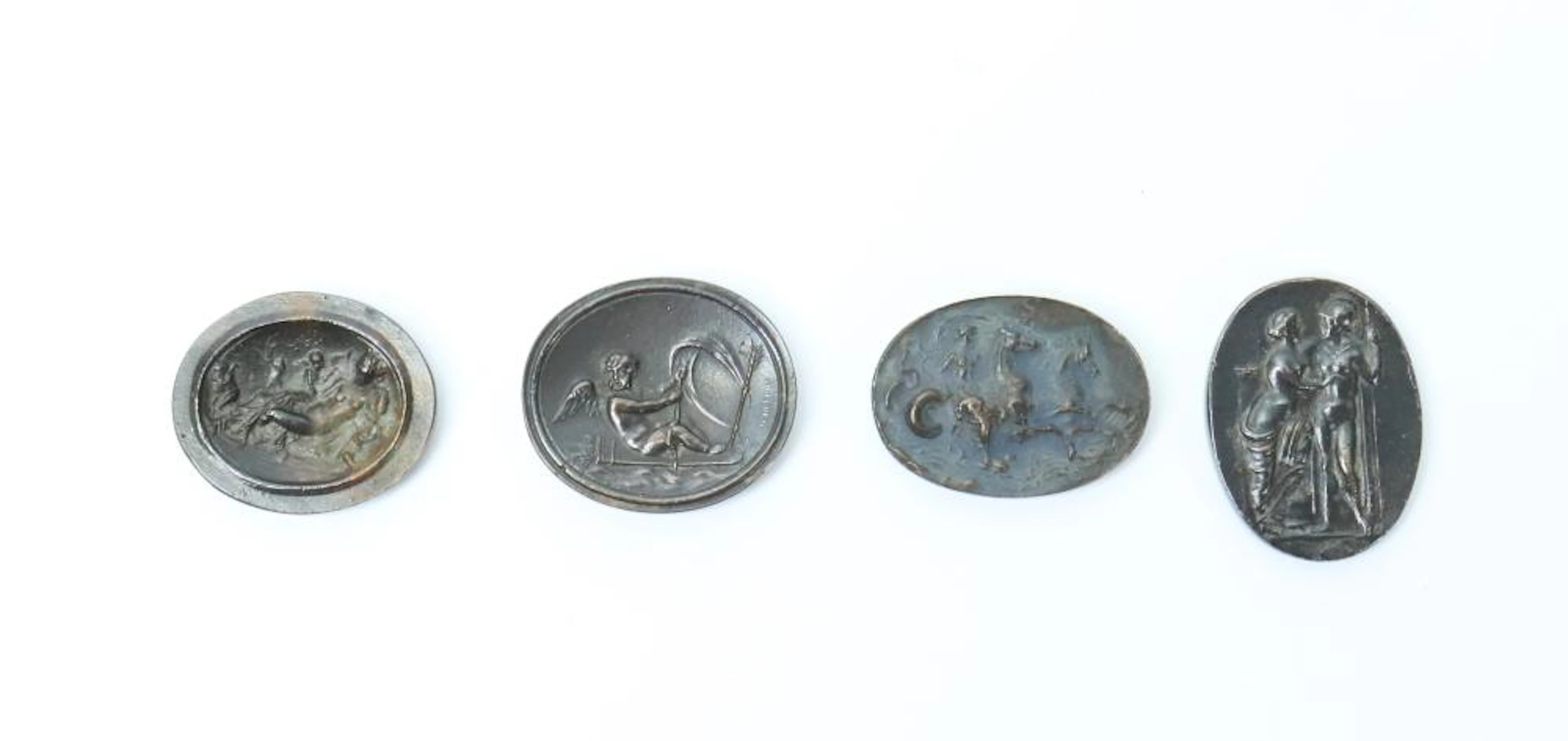 4 Rare Bronze Intaglio Tassie Gems ca 1800