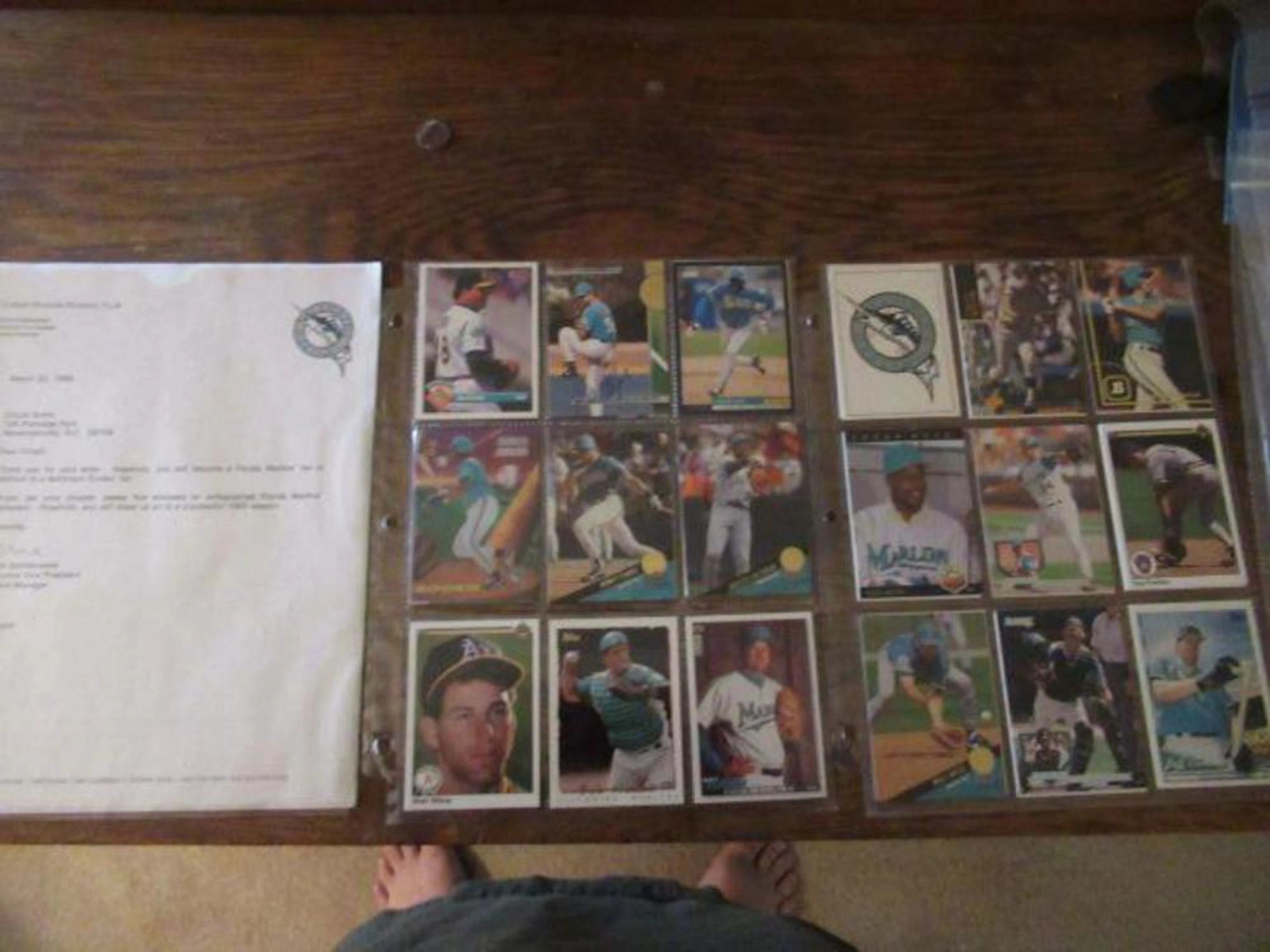 Dombrowski Letter & Player Autographs FL Marlins