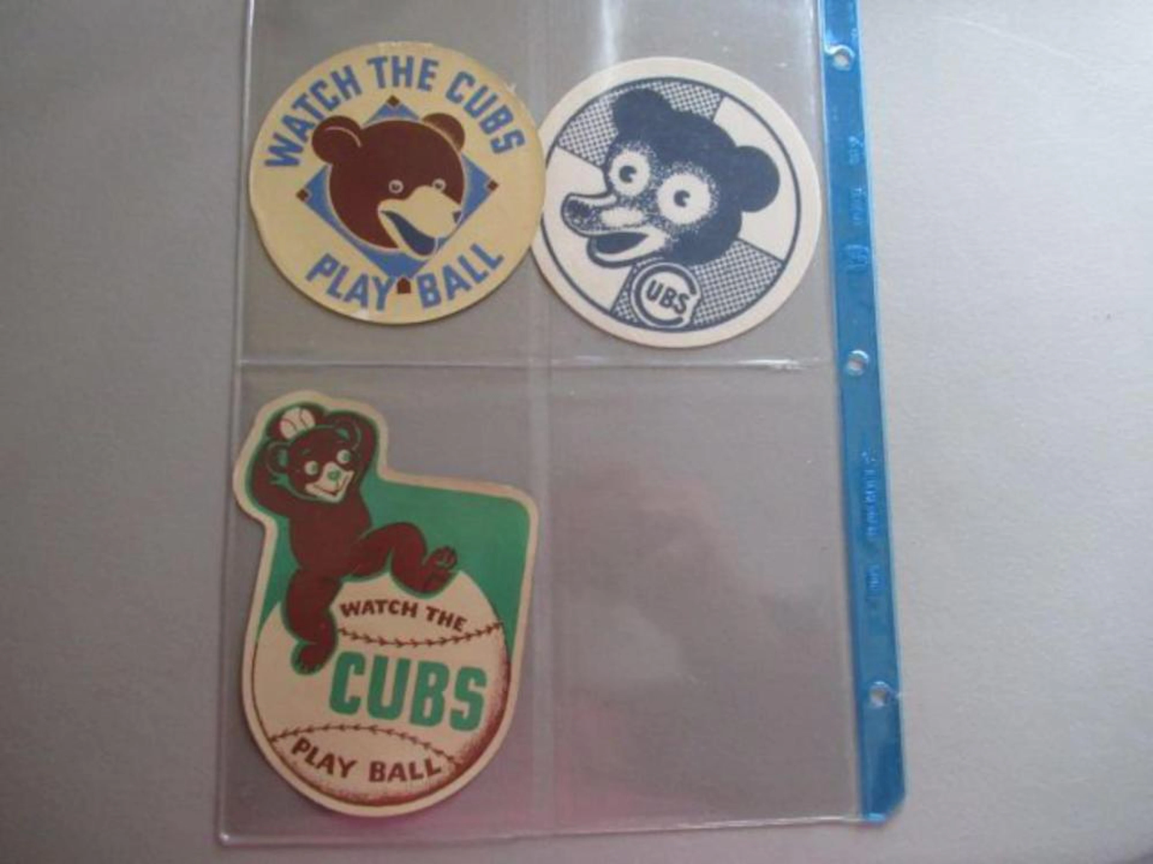 2 1930's Chicago Cubs Bear Felts & Coasters