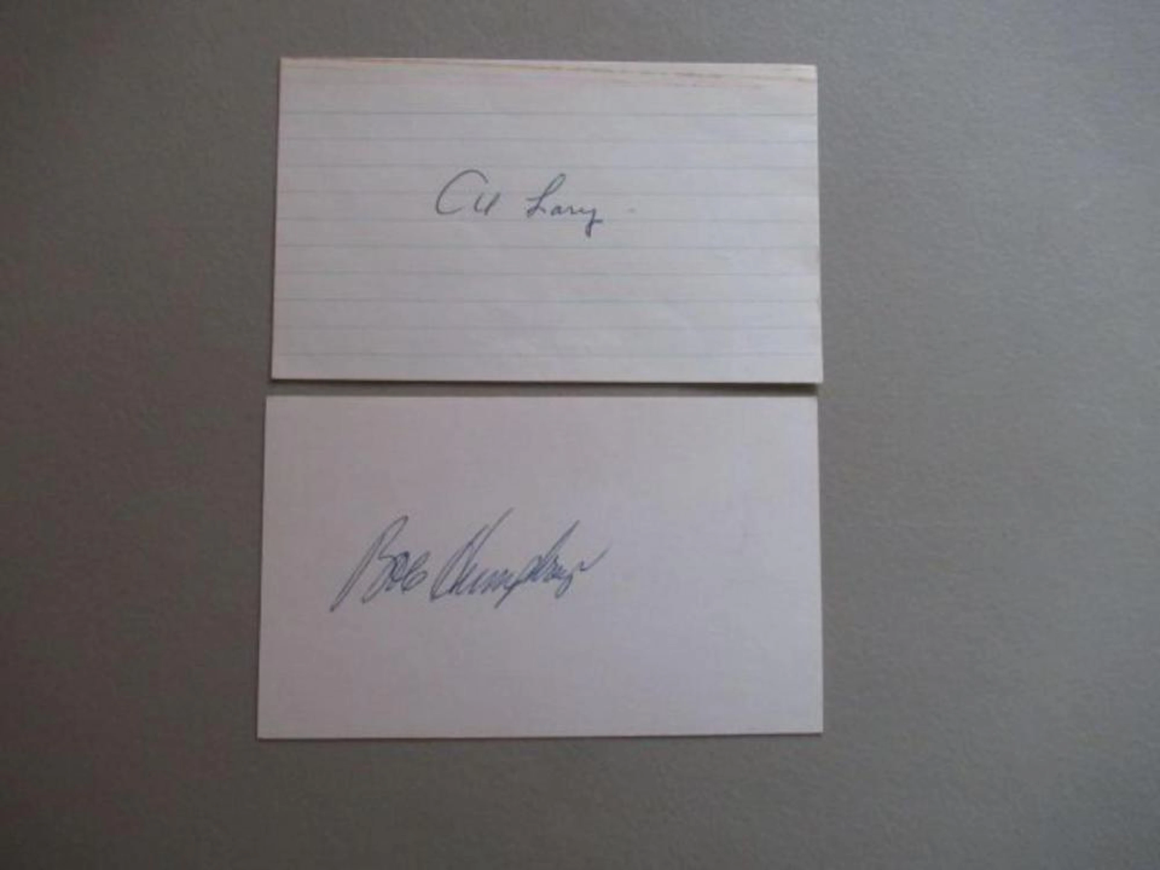 Cubs Autographs Cil Lary & Bob Humphries