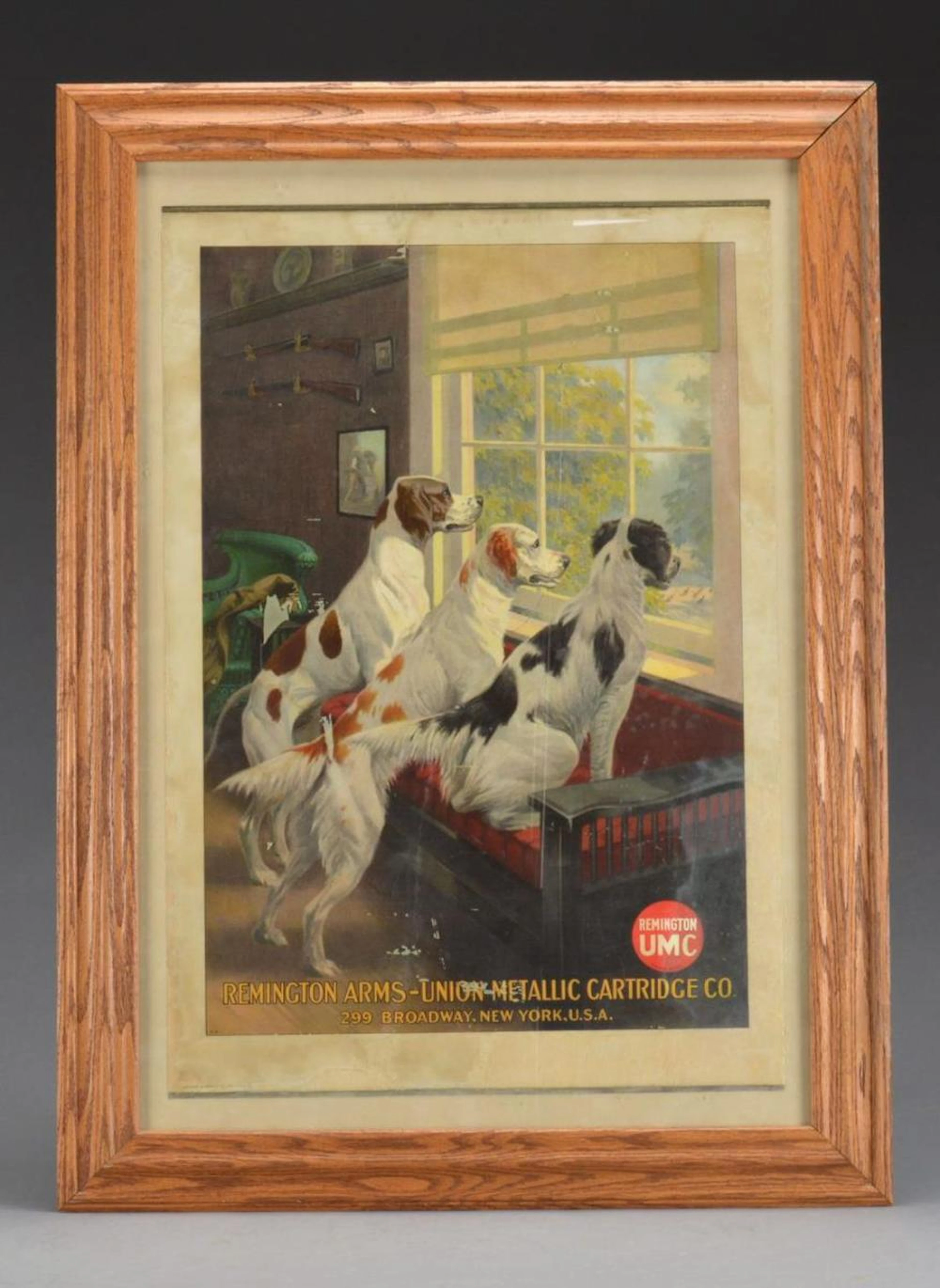 FRAMED REMINGTON - UMC DOGS AT WINDOW CALENDER