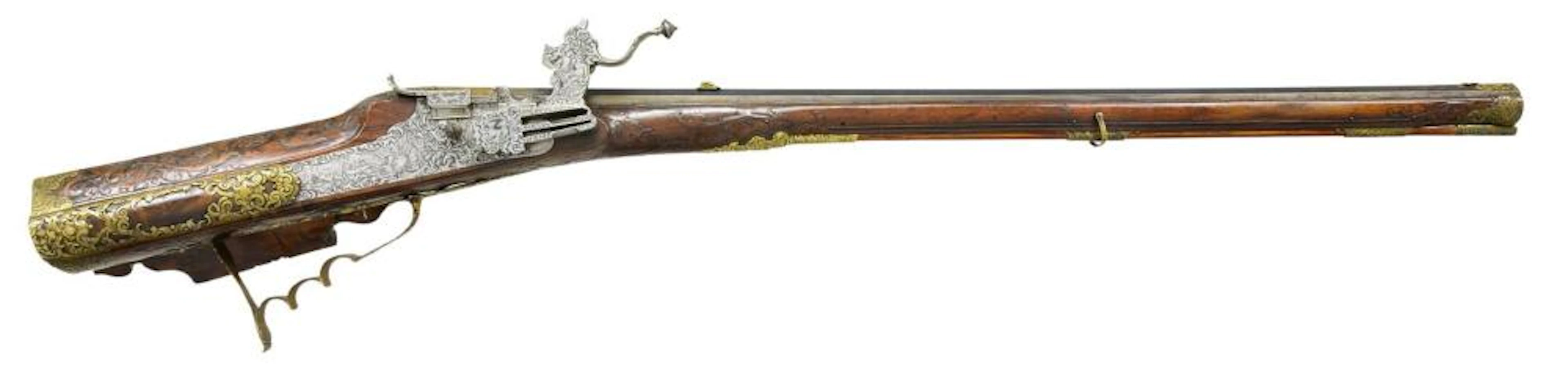 A VERY FINE AUSTRIAN WHEELLOCK SPORTING RIFLE BY