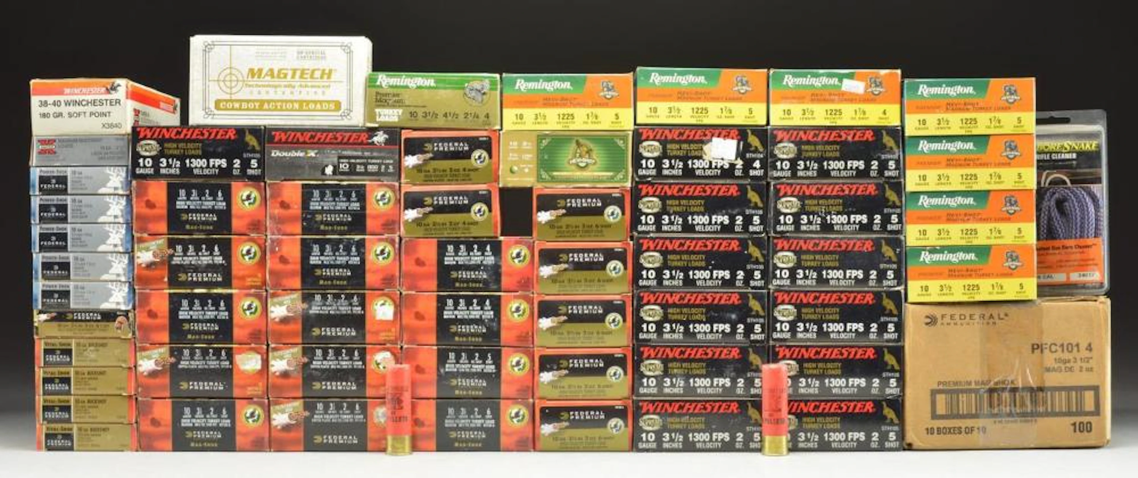 PREDOMINANTLY 10 GA. TURKEY LOAD SHOTGUN AMMO.