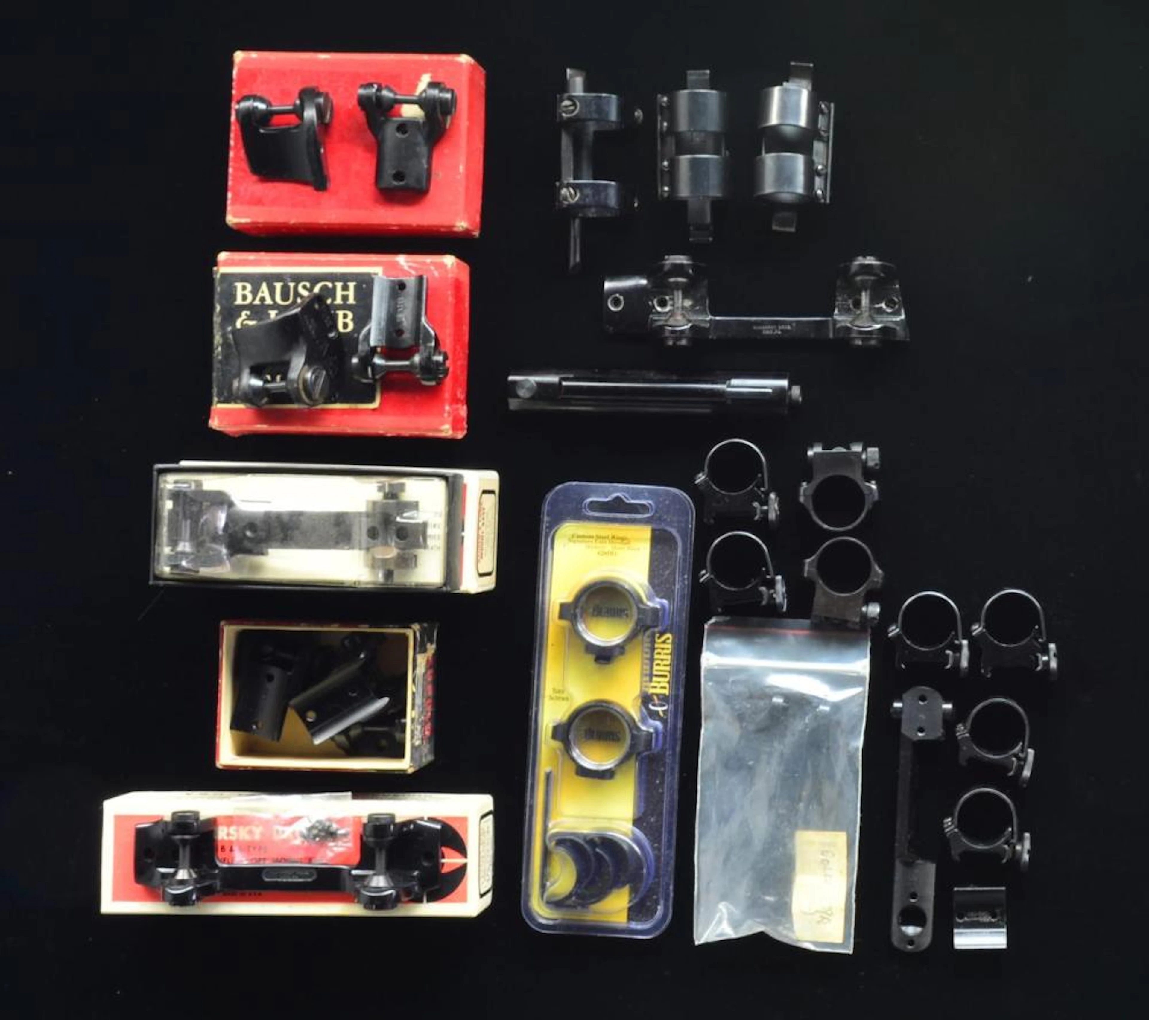 VARIOUS SCOPE MOUNTING PRODUCTS.