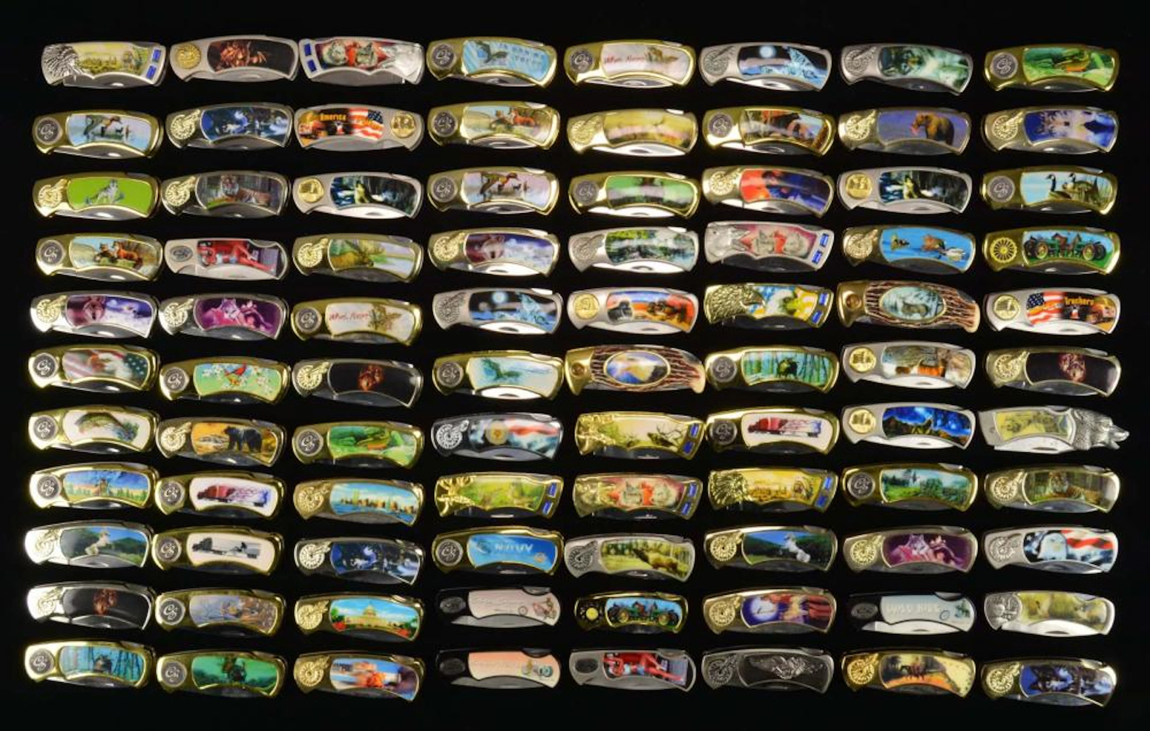 93 COLLECTOR SERIES CONTEMPORARY FOLDING KNIVES.
