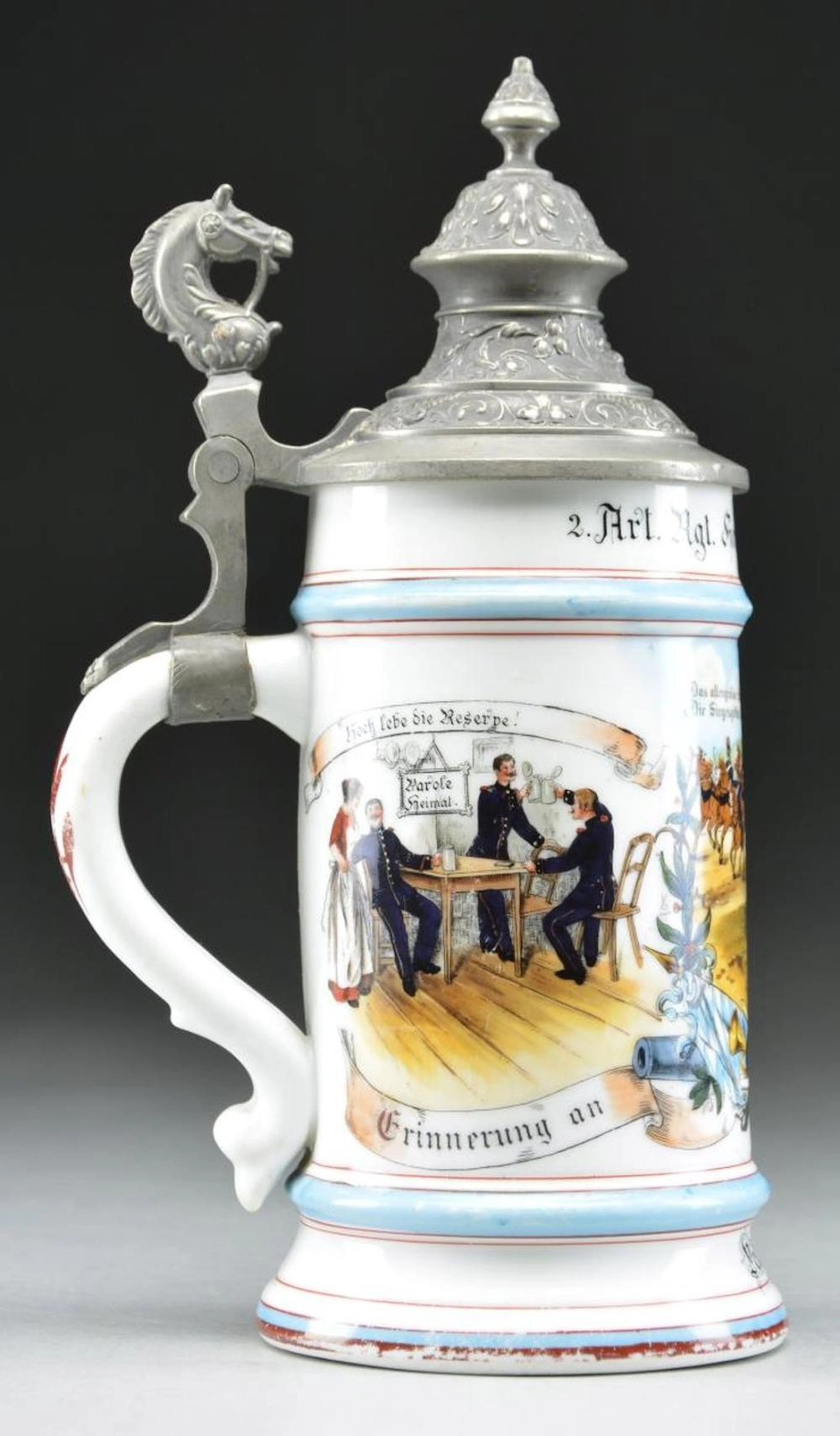 IMPERIAL GERMAN REGIMENTAL STEIN FOR THE 2ND