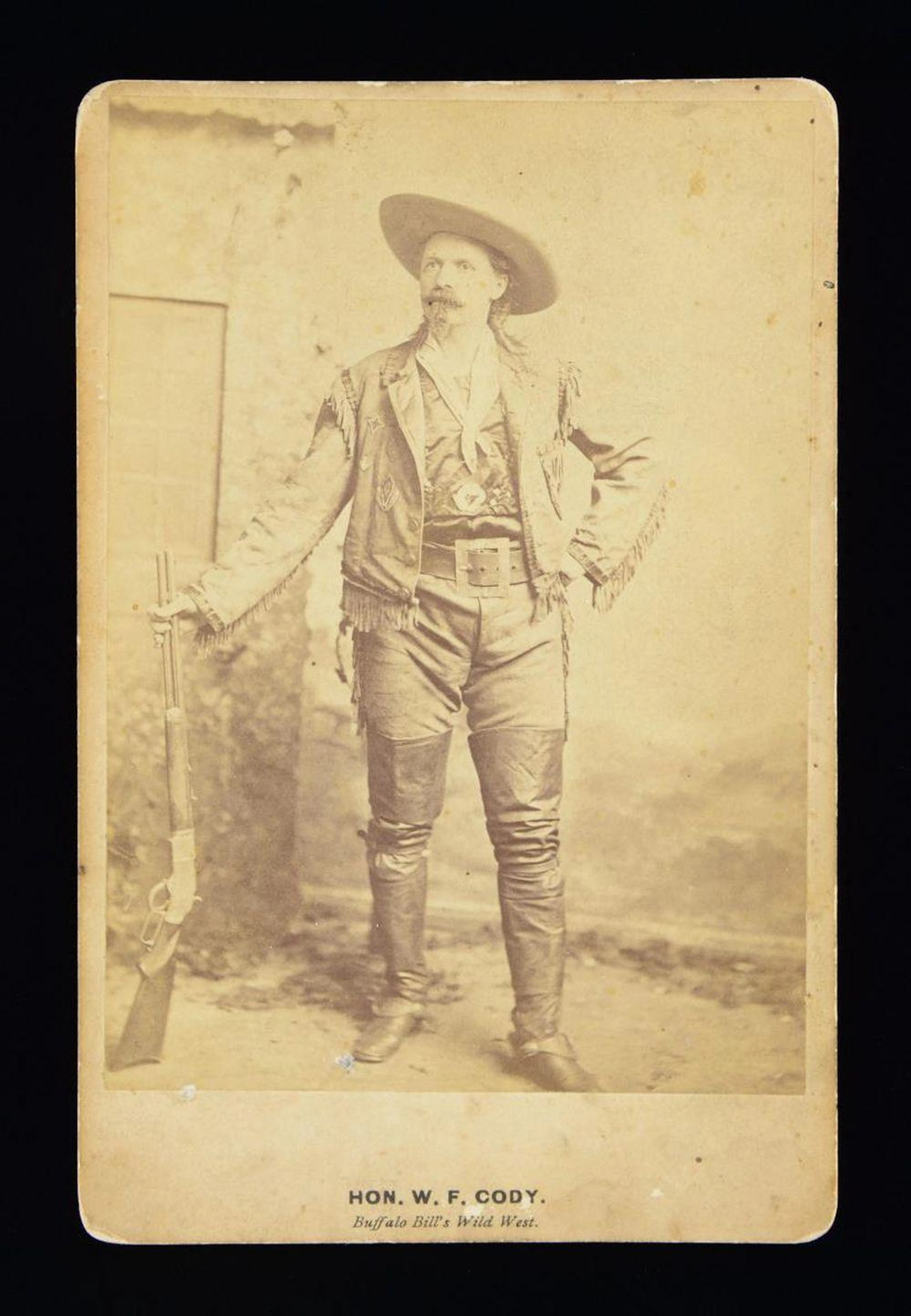 CABINET CARD OF W.F. CODY ?BUFFALO BILL?.