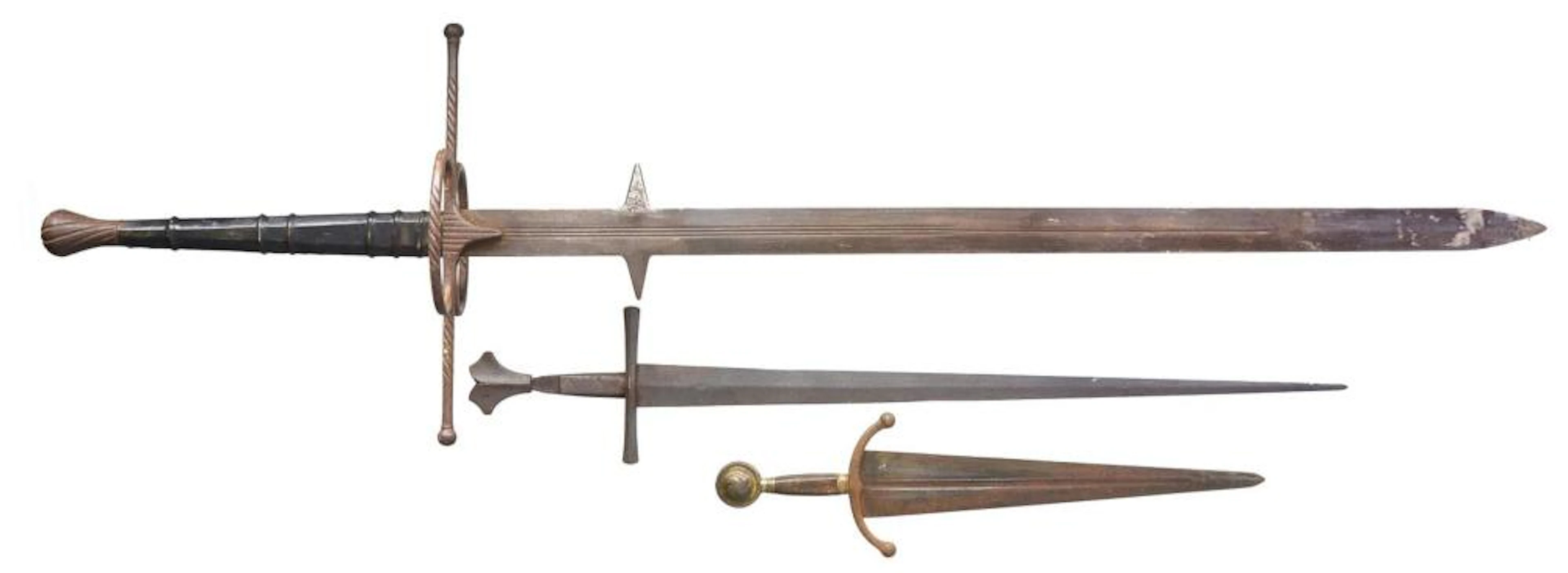 3 EARLY EUROPEAN SWORDS.