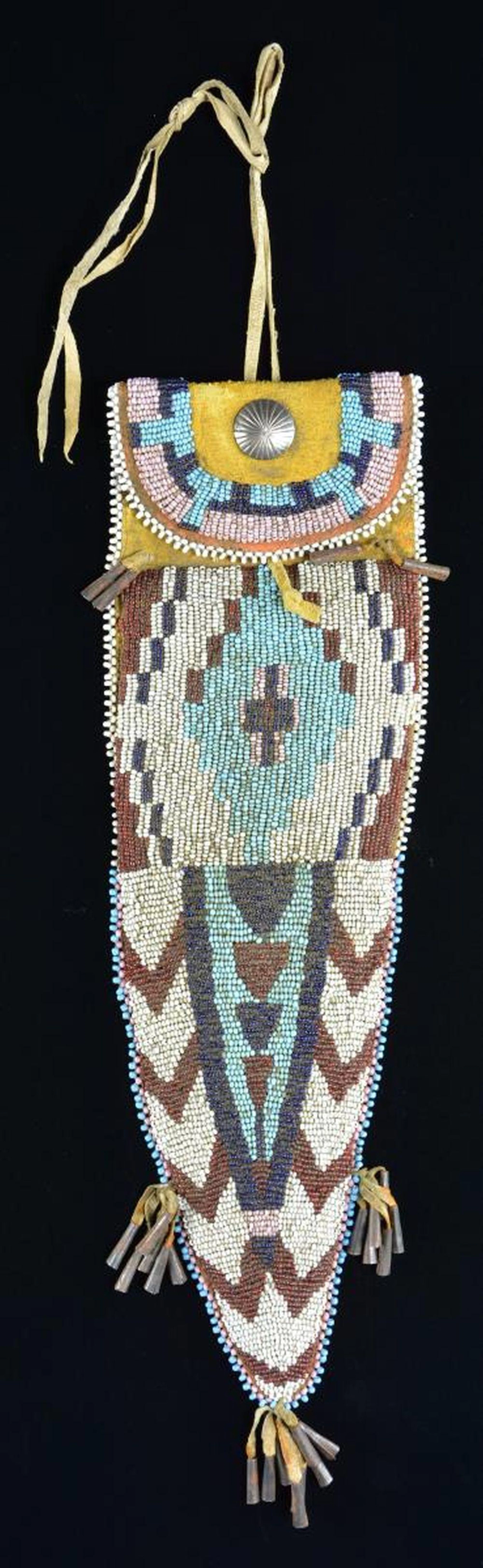 ATIVE AMERICAN BEADED SHEATH.