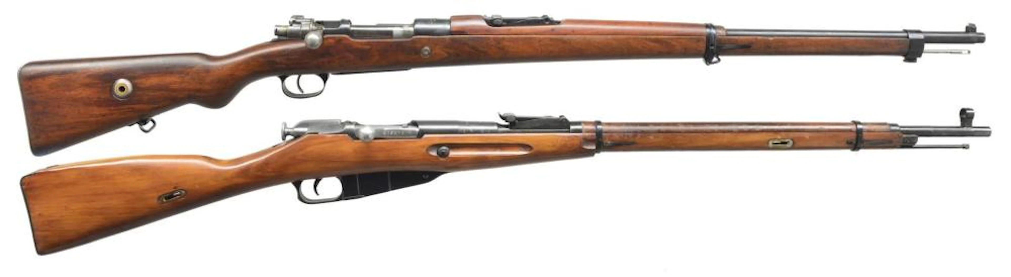 2 MILITARY BOLT ACTION RIFLES.