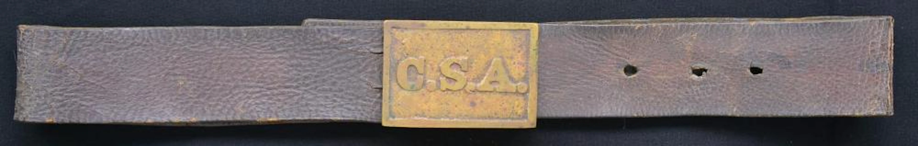 FINE & SCARCE VIRGINIA STYLE CSA BUCKLE & BELT