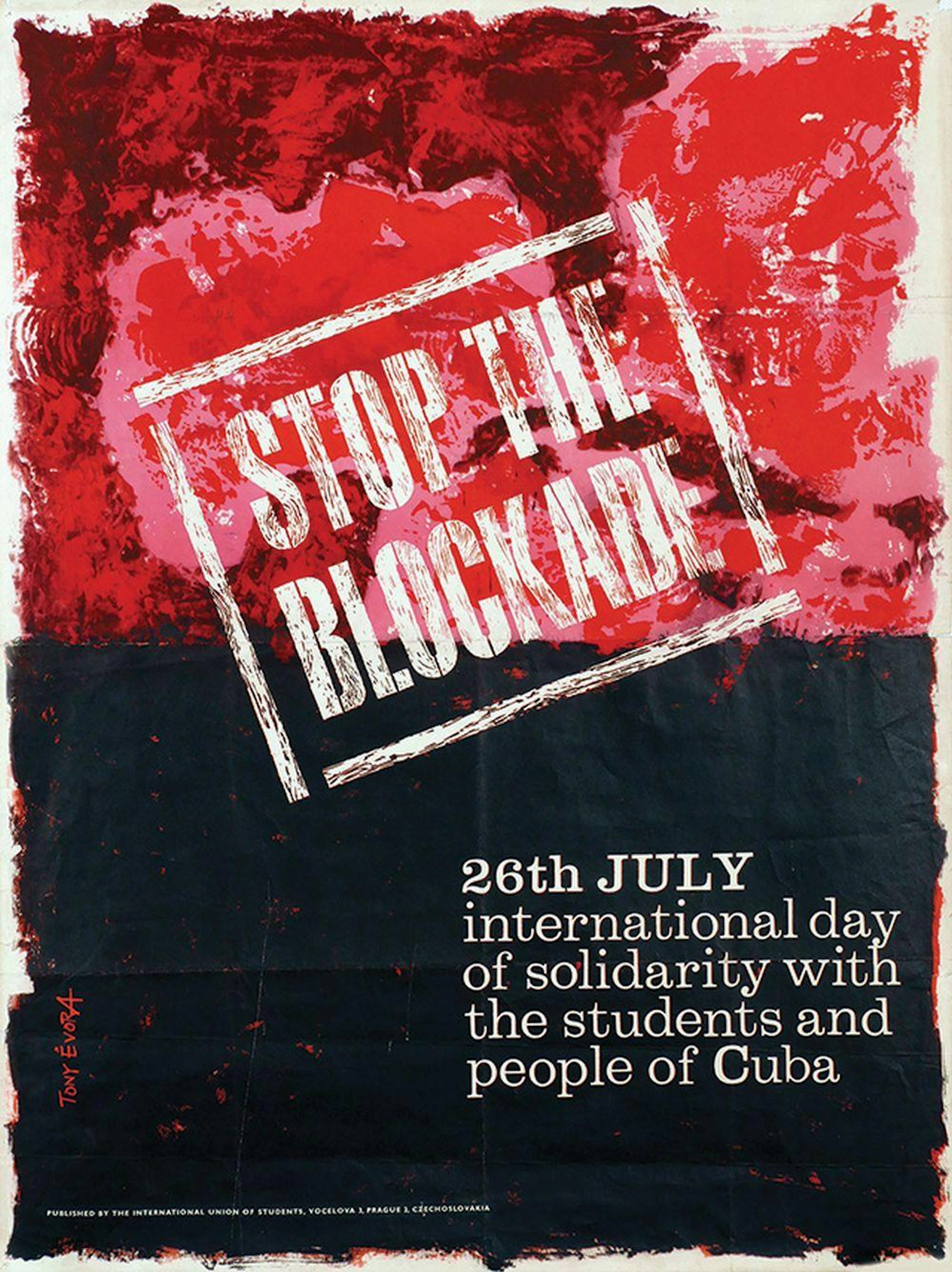 Poster by Tony Evora - Stop The Blockade Cuba