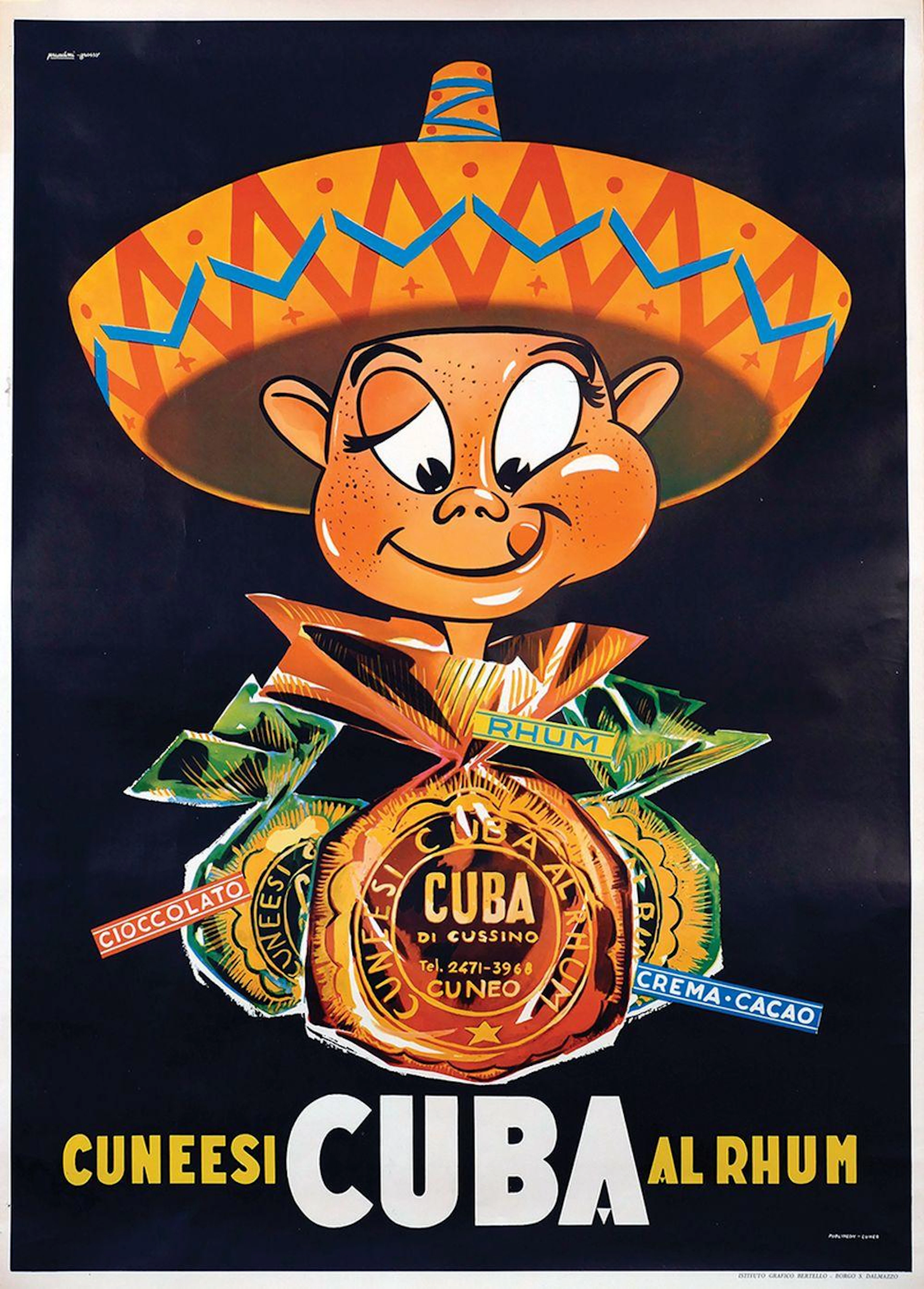 Poster by Carlo Prandoni - Cuneesi Cuba al rhum