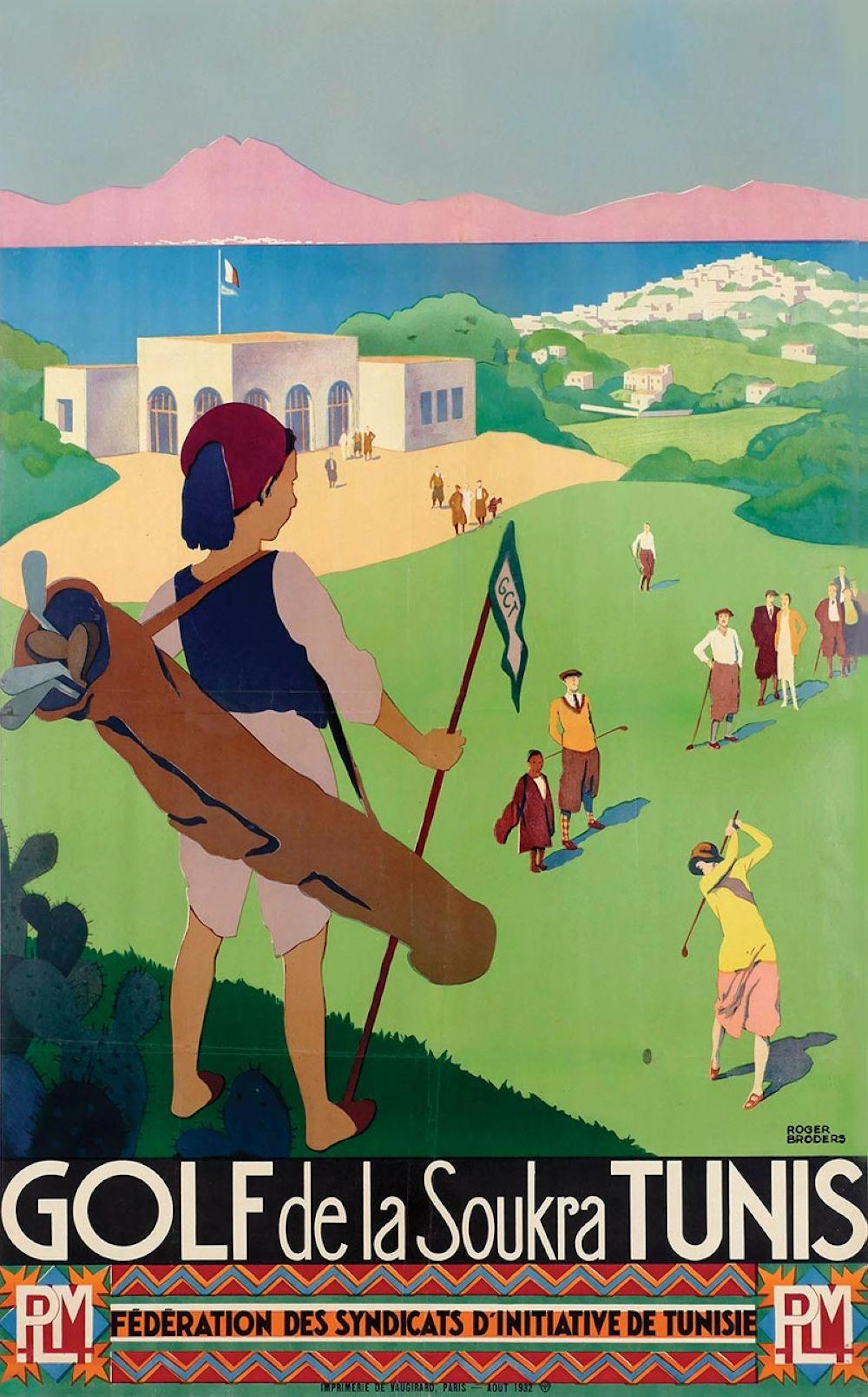 Poster by Roger Broders - GOLF de la Soukra Tunis