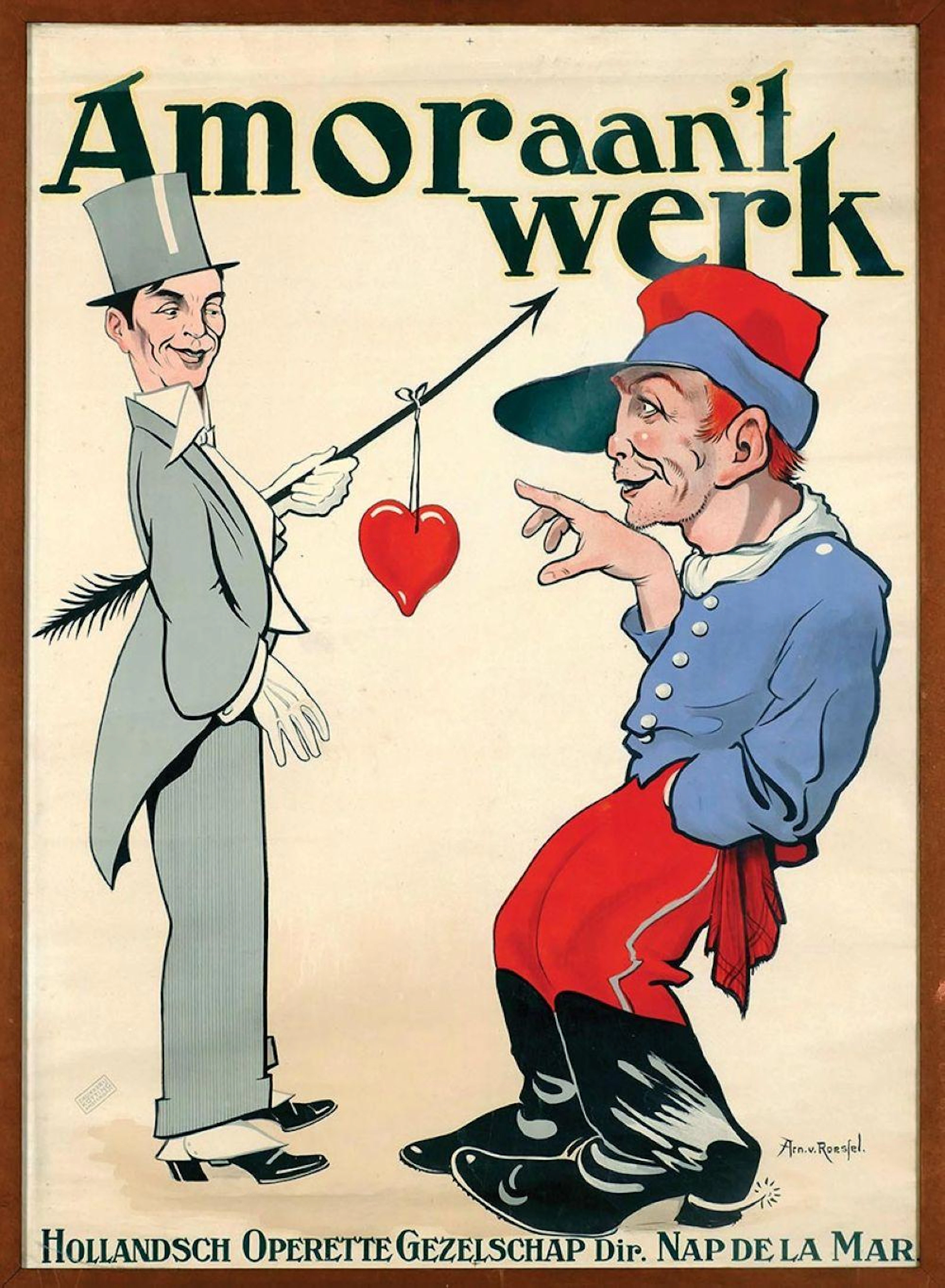 Poster by Arnold van Roessel - Amor aan 't werk