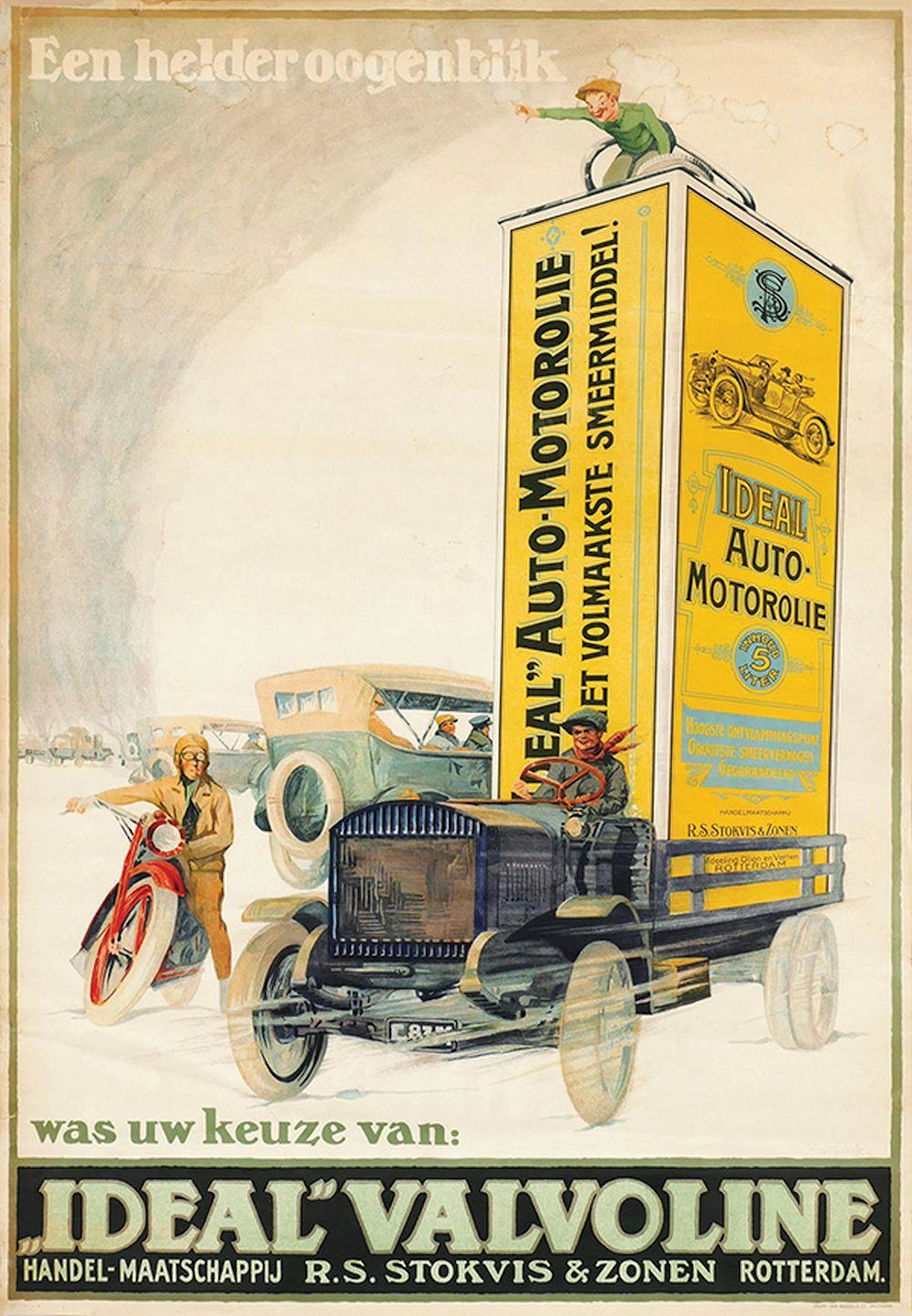 Poster by Arnold van Roessel - Ideal Valvoline R.S. Stokvis & Zonen Rotterdam