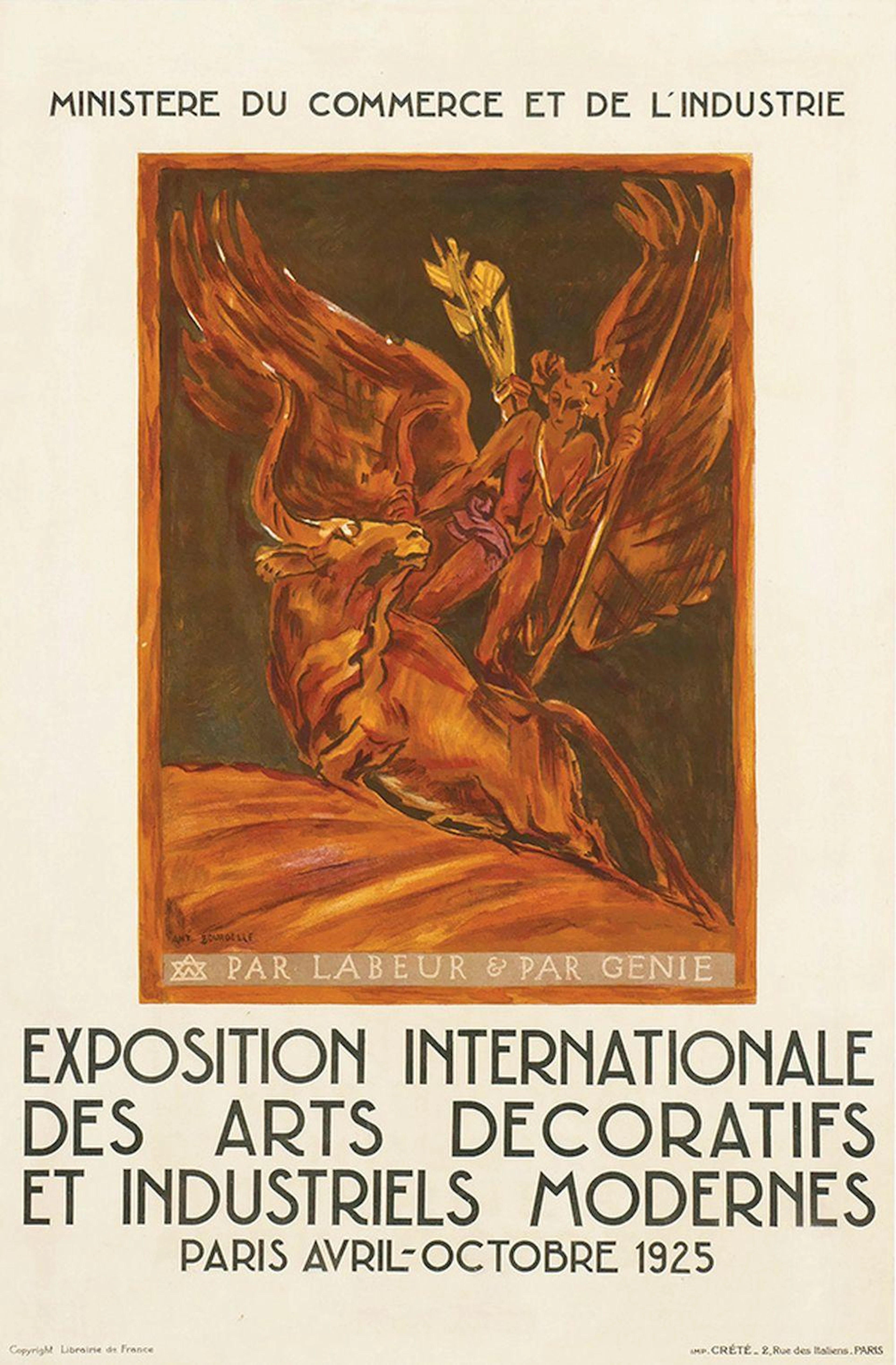 Poster by Emile-Antoine Bourdelle - Exposition...