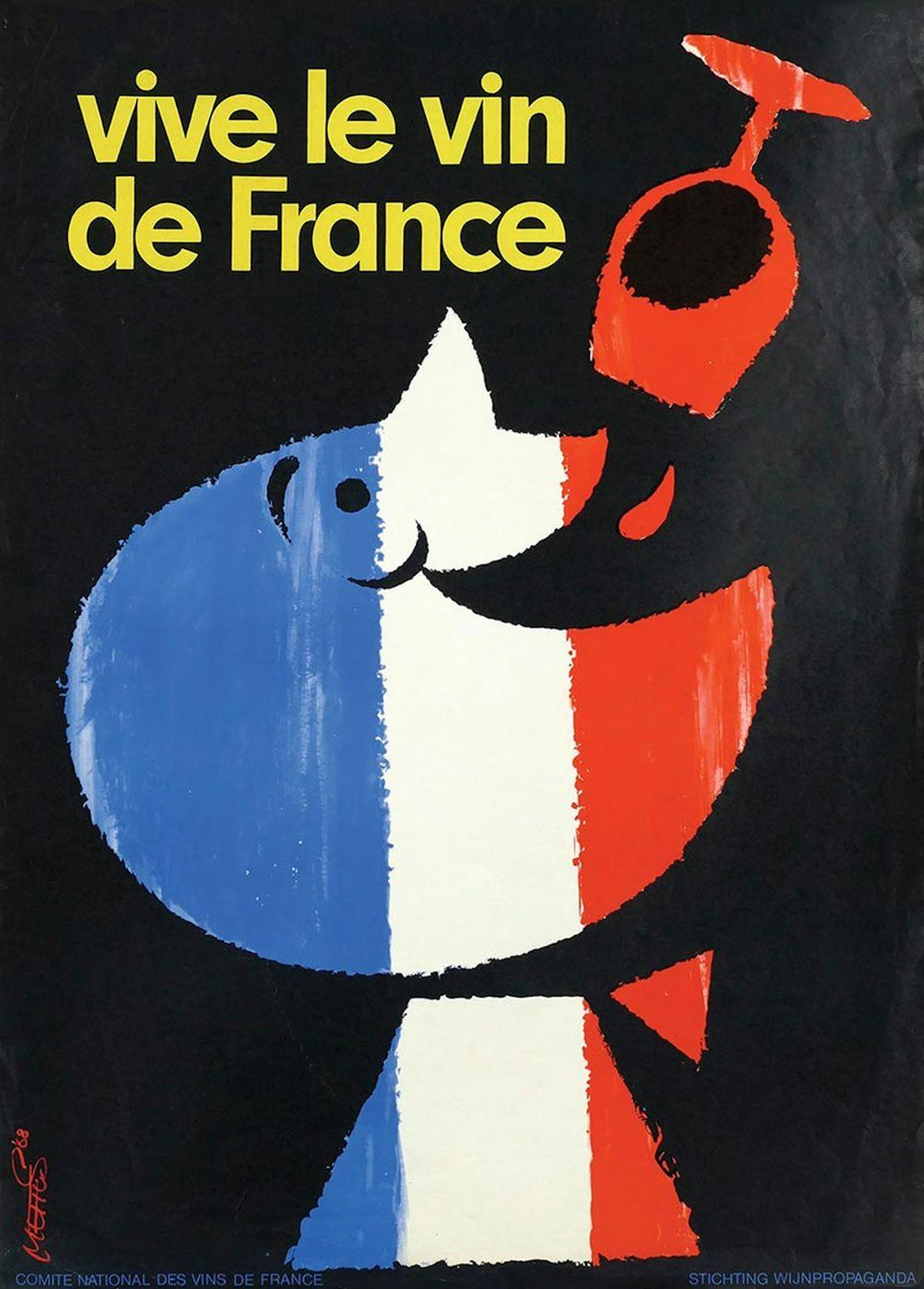 Poster by Frans Mettes - vive le vin de France