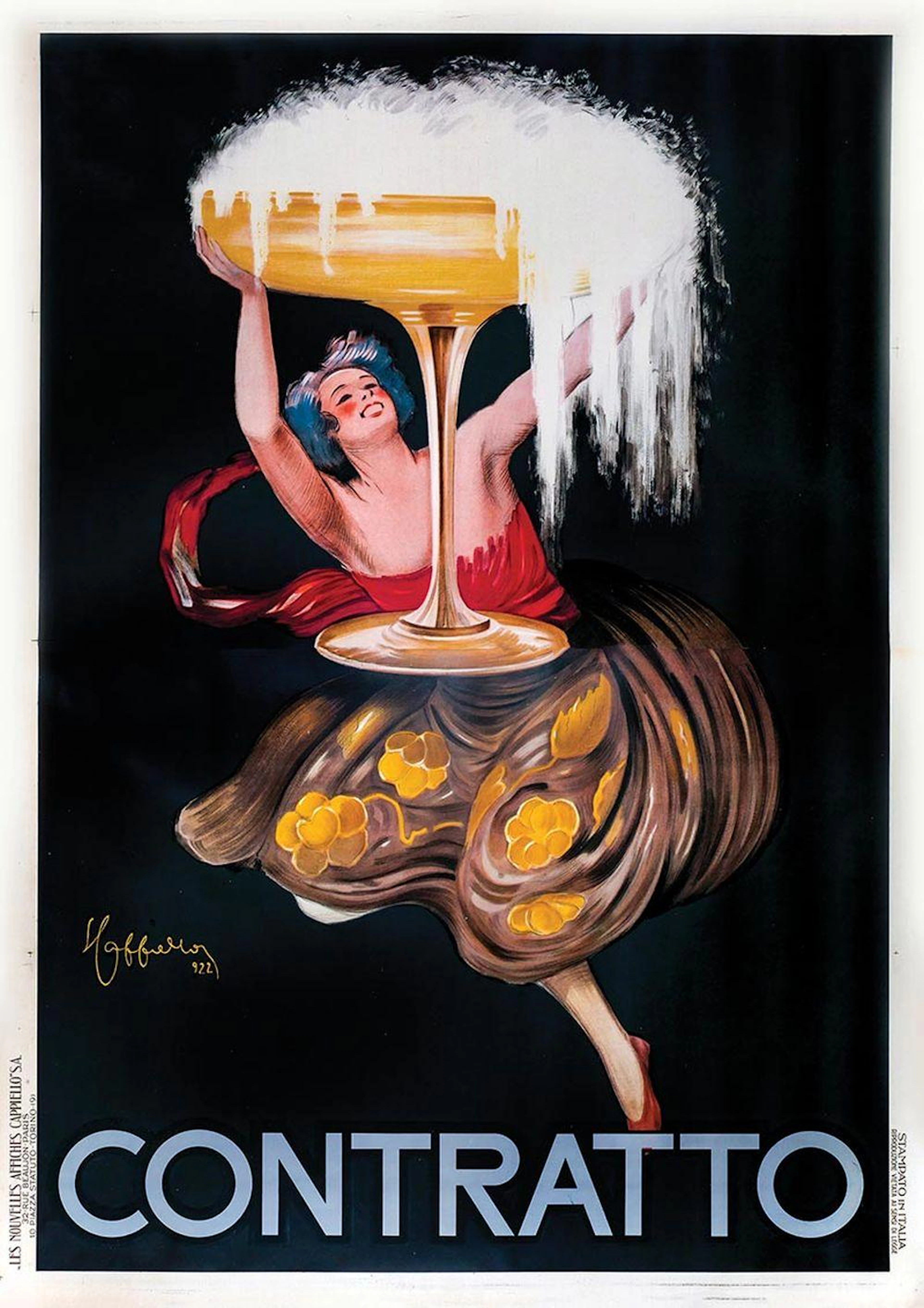 Poster by Leonetto Cappiello - Contratto (champagne)