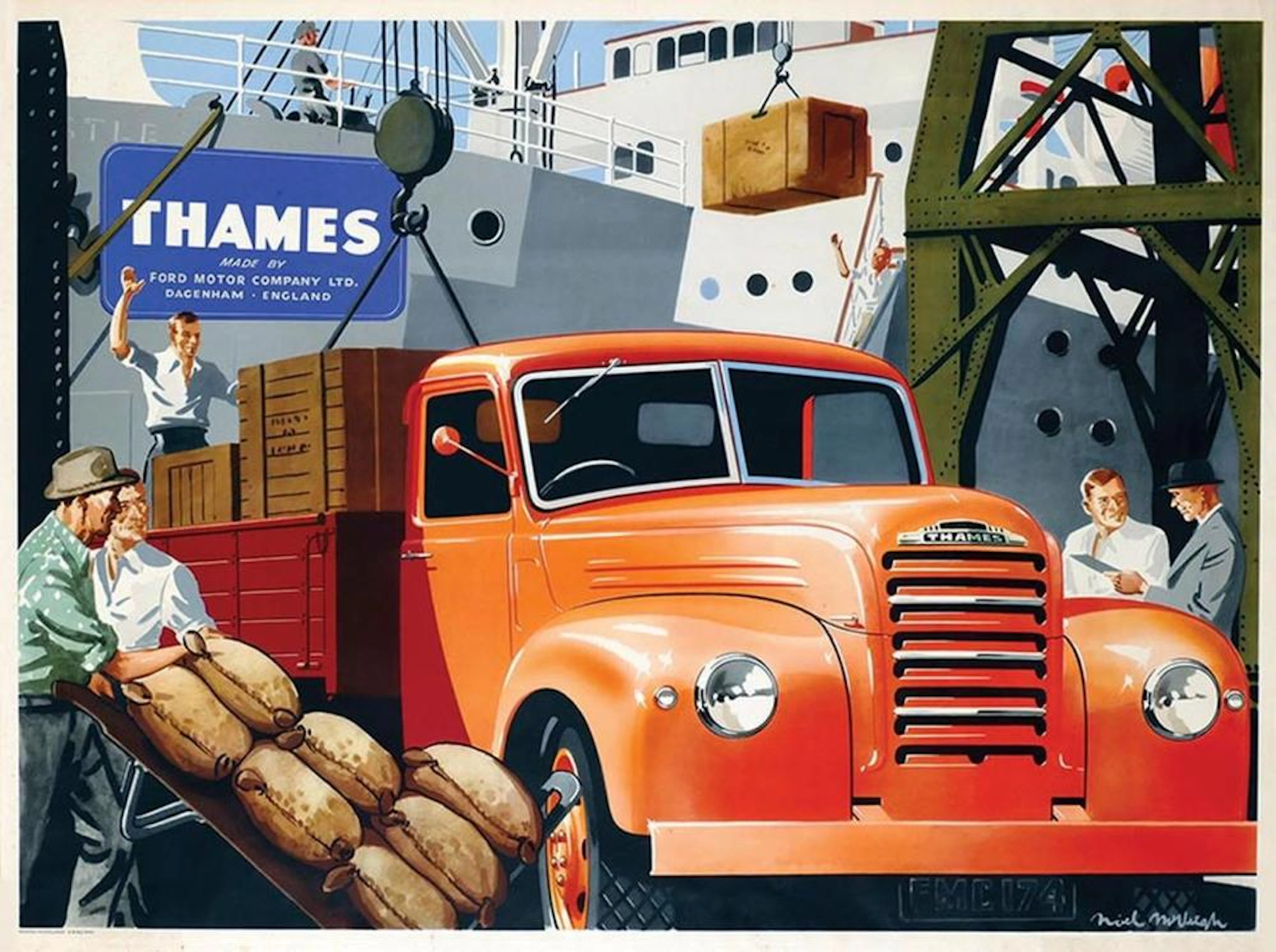 Poster by Noel McVeigh - Thames Ford Motor Company Dagenham - England