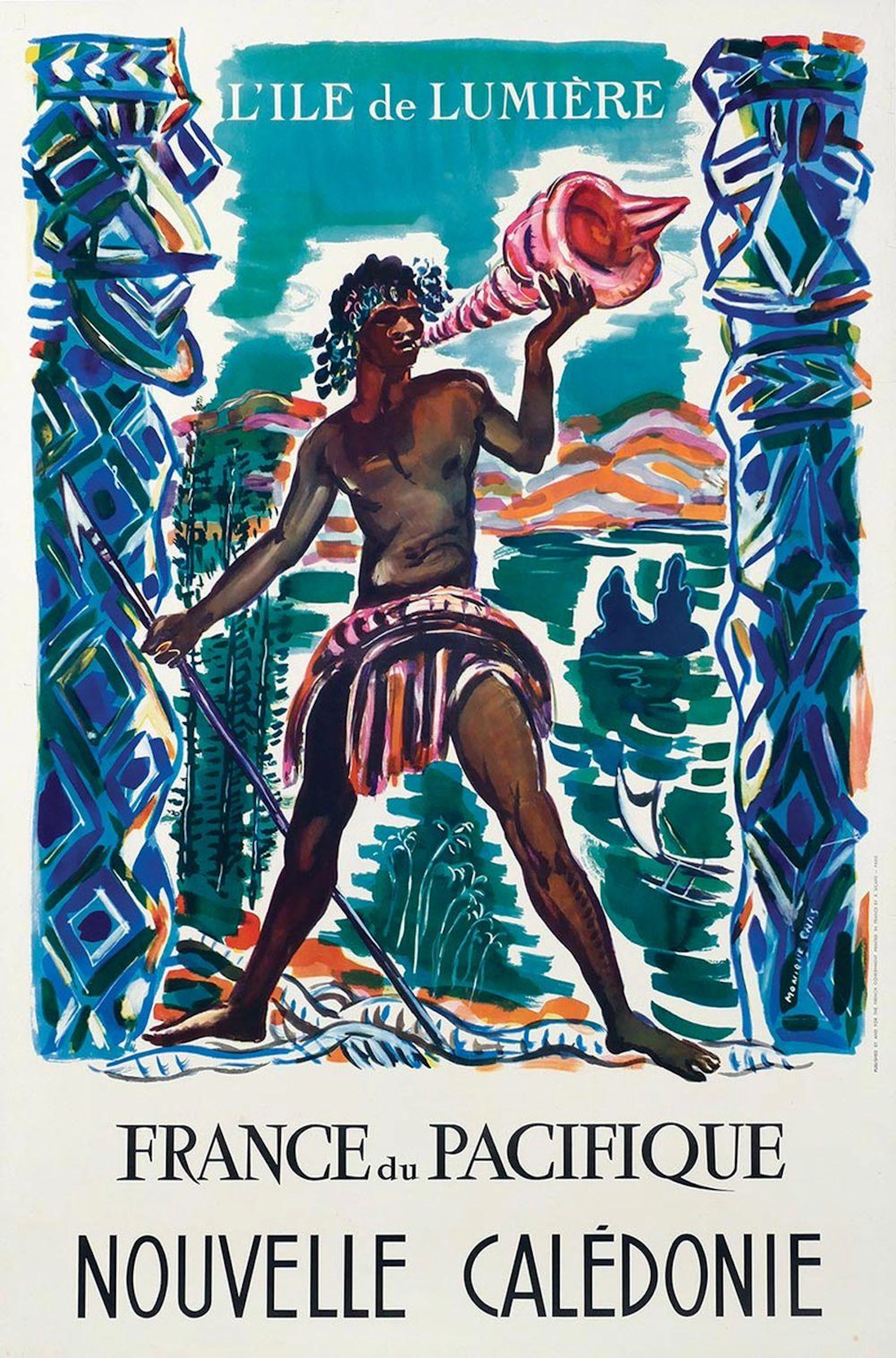 Poster by Monique Cras - L'Ile de Lumière Nouvelle Calédonie