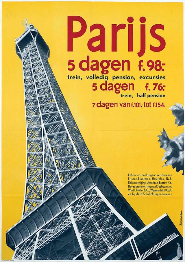 Poster by Lex Hessels (1913-2000) & Jan de Haan (1917-1975) - Parijs 5 dage