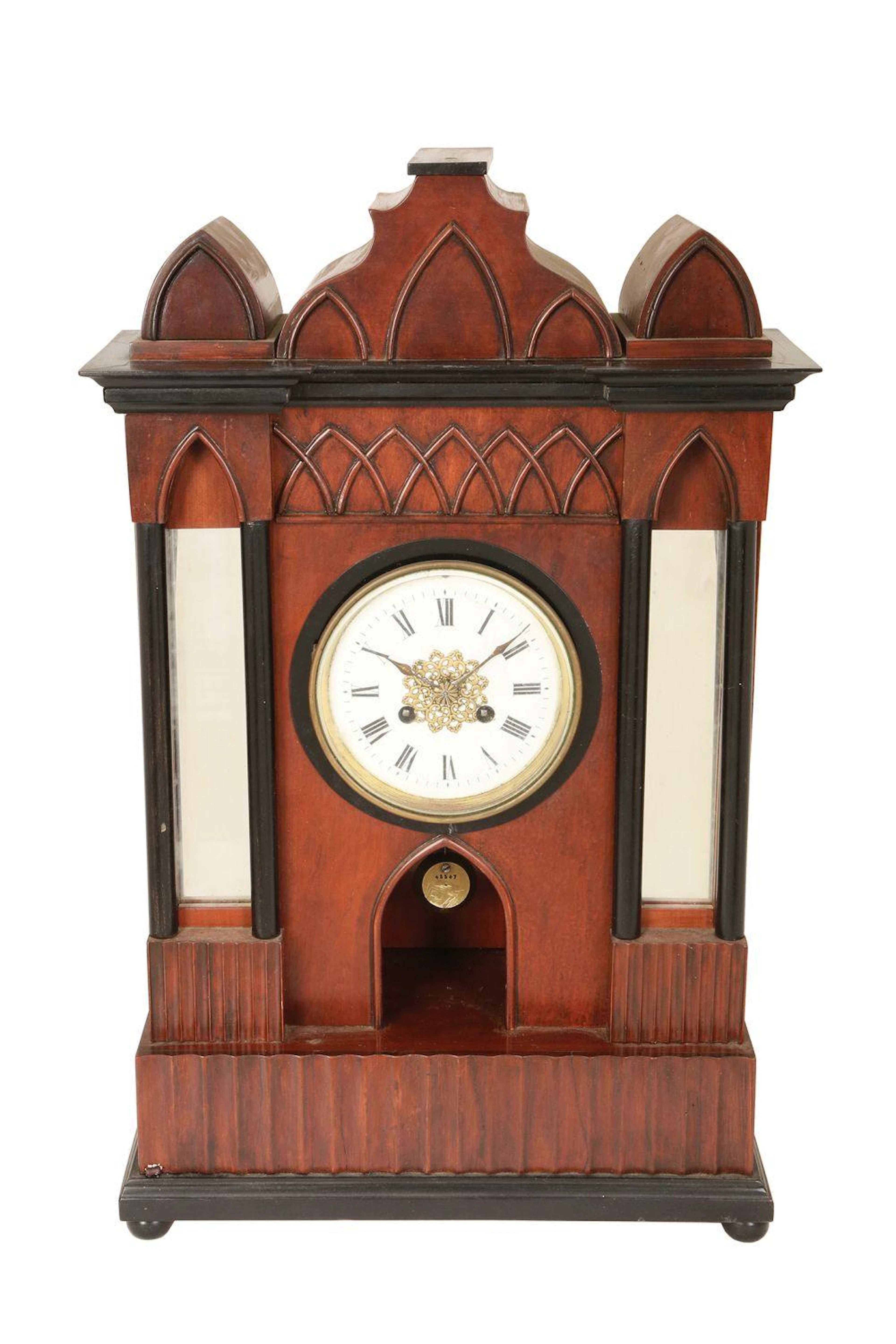AN IMPRESSIVE EUROPEAN WOODEN CLOCK