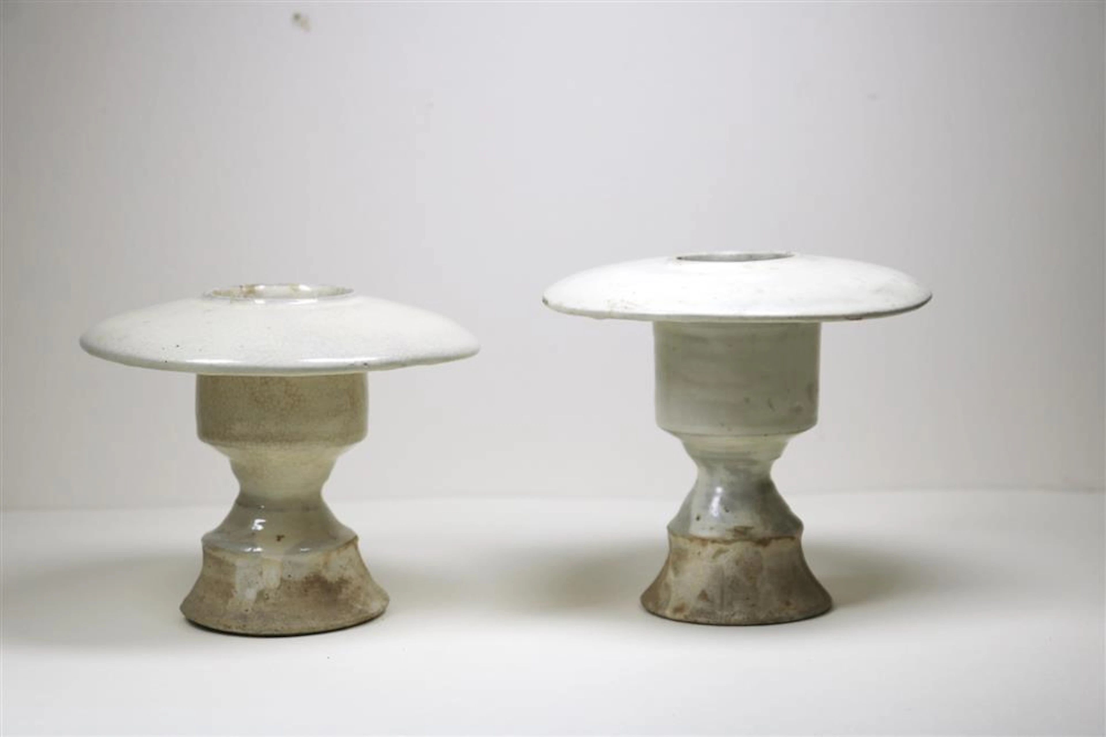 PAIR CHINESE SONG DYNASTY CIZHOU POTTERY CENSERS OR LAMPS
