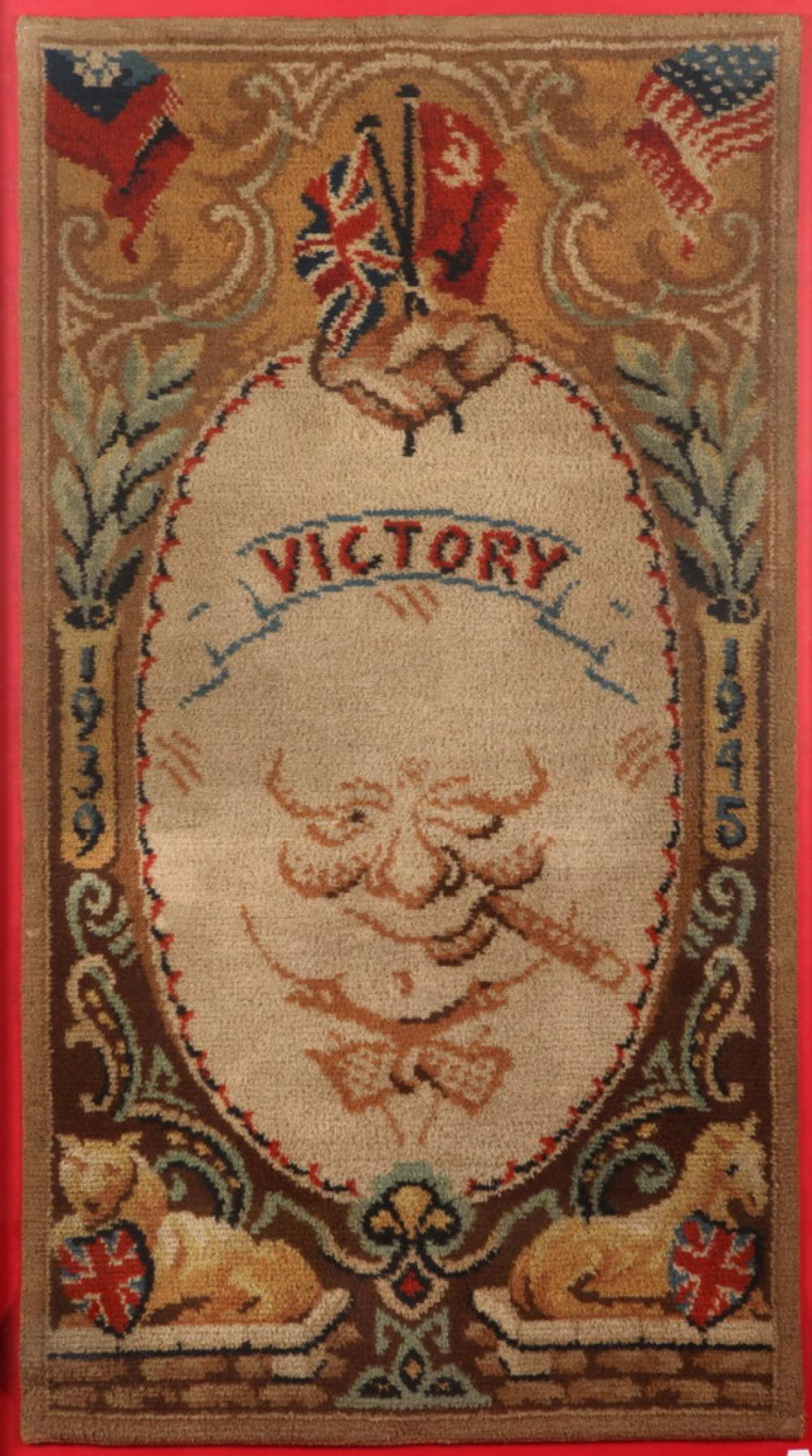 WINSTON CHURCHILL SOUVENIR TAPESTRY,