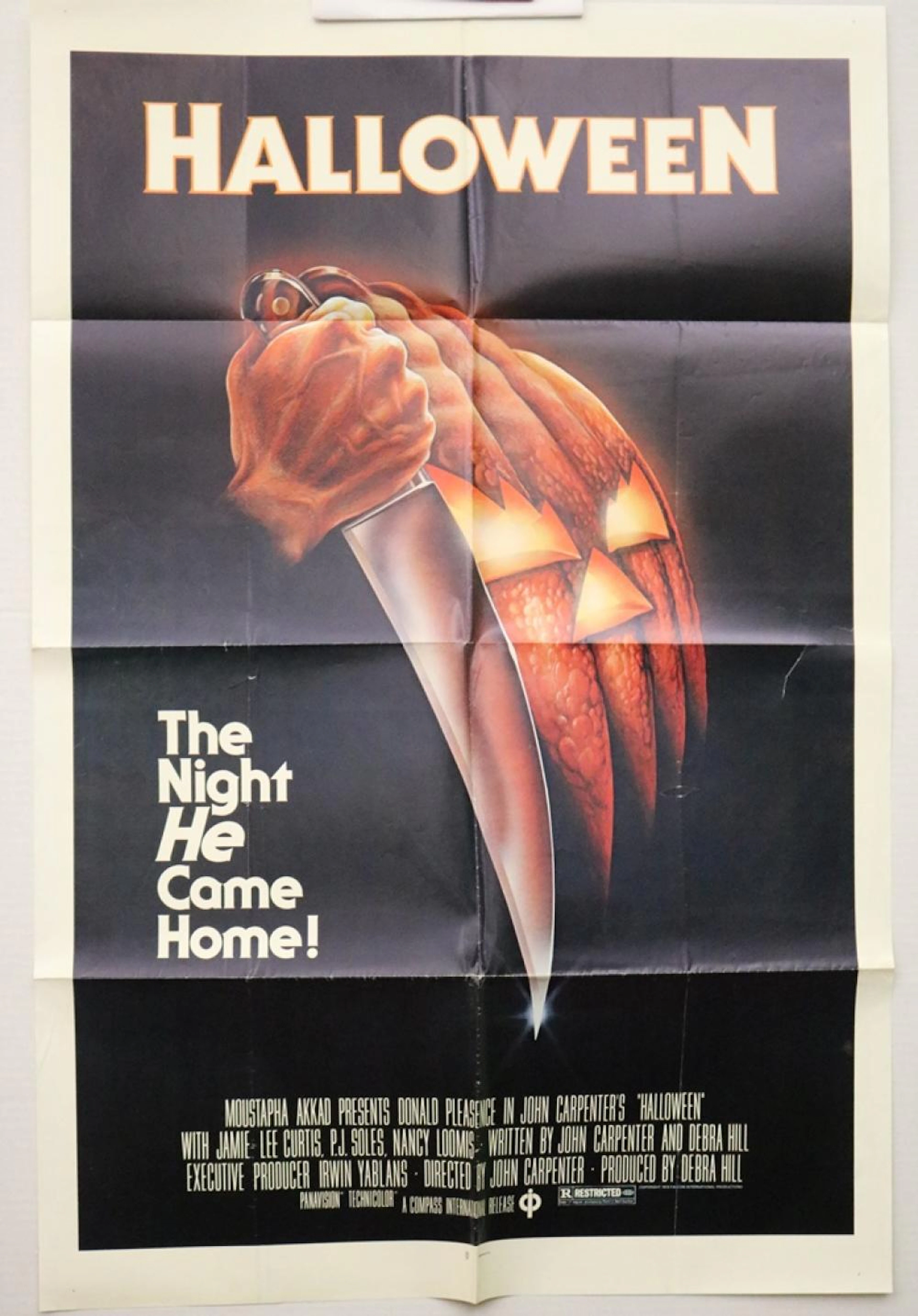 THREE "HALLOWEEN" MOVIE POSTERS - PARTS I, II AND III,