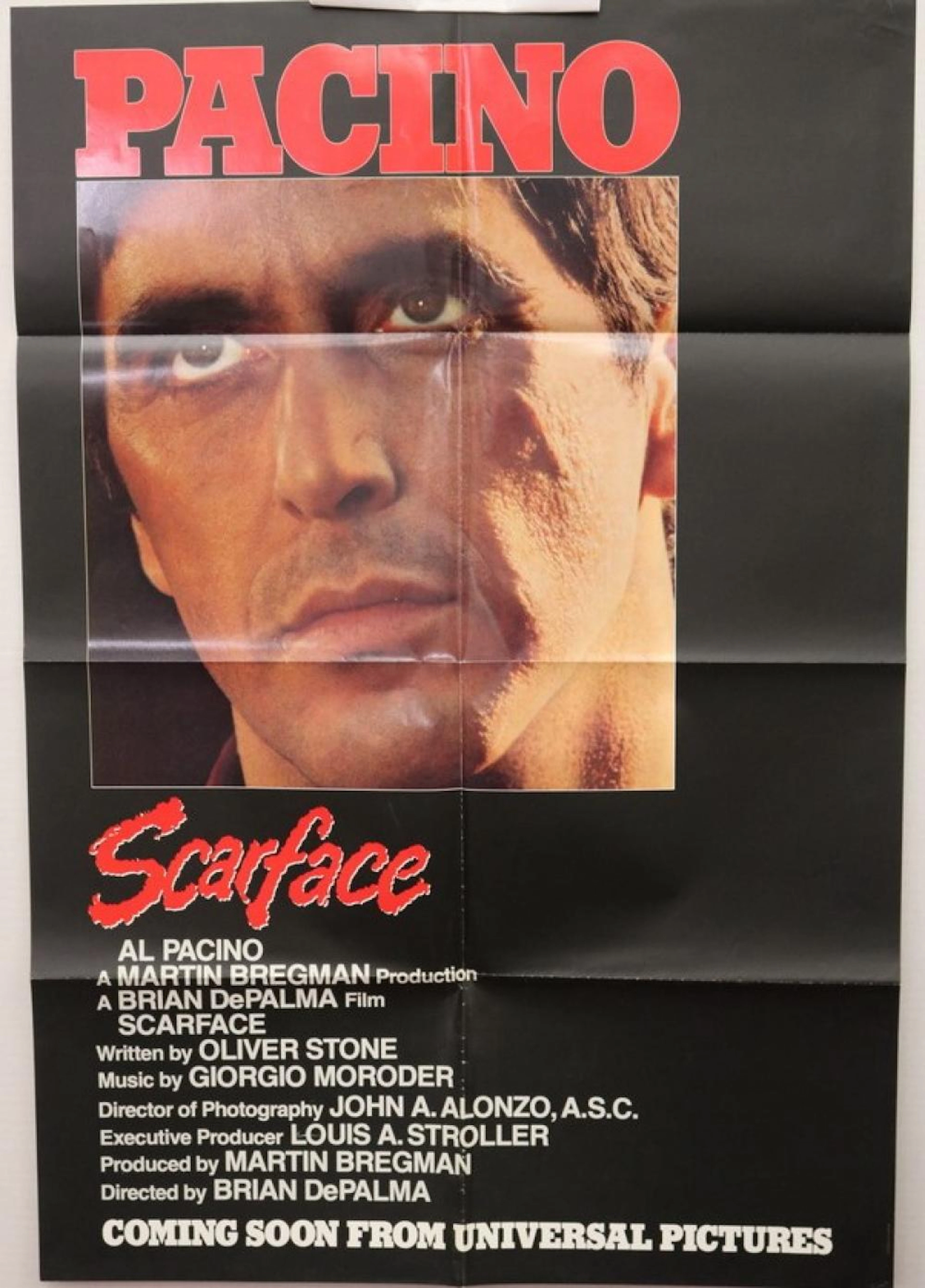TWO "SCARFACE" ADVANCE MOVIE POSTERS.