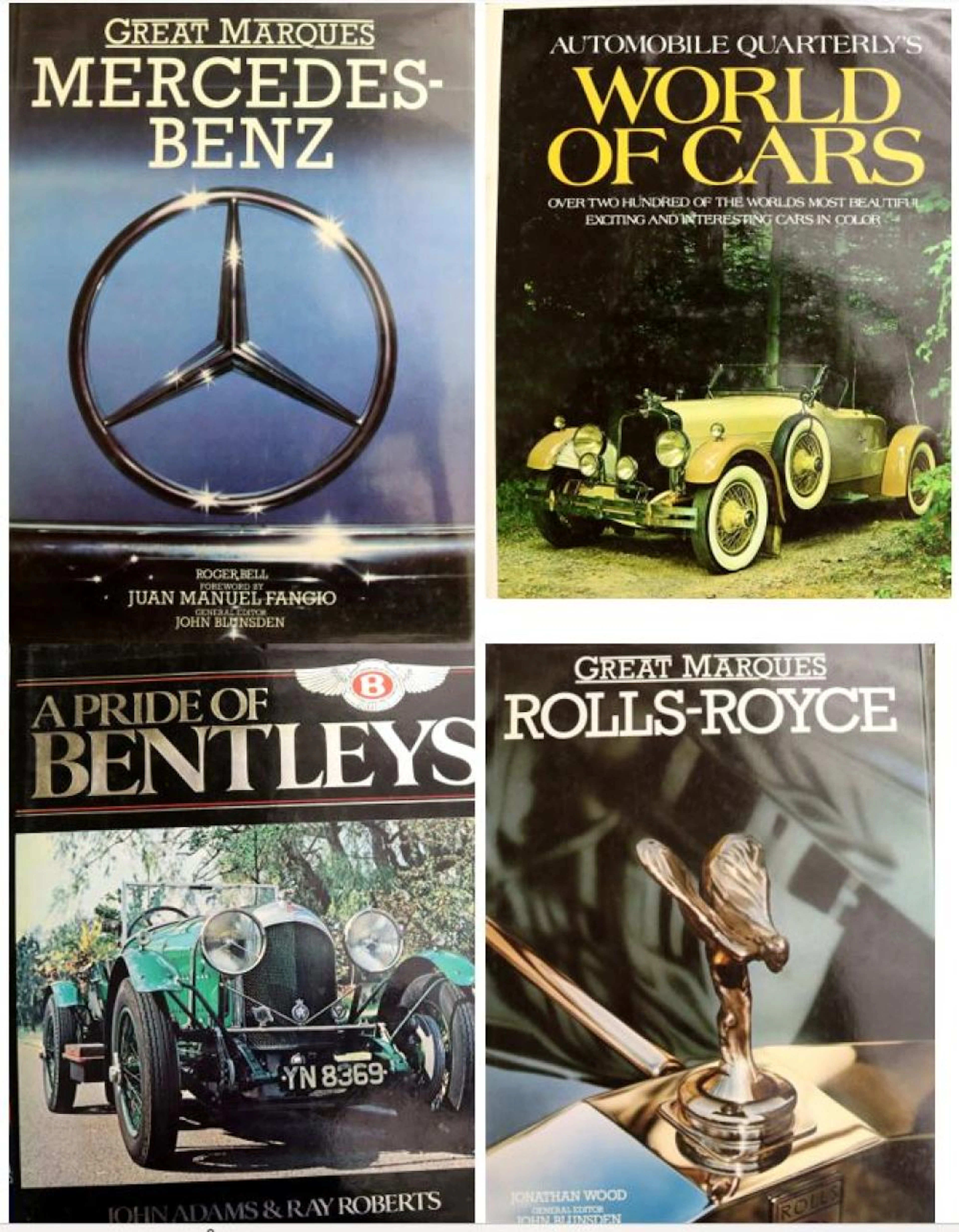 31 BOOKS AND MAGAZINES ON LUXURY CARS LIKE BENTLEY, ROLLS-ROYCE, MERCEDES BENZ.