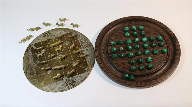 TWO VINTAGE ASIAN BOARD GAMES,