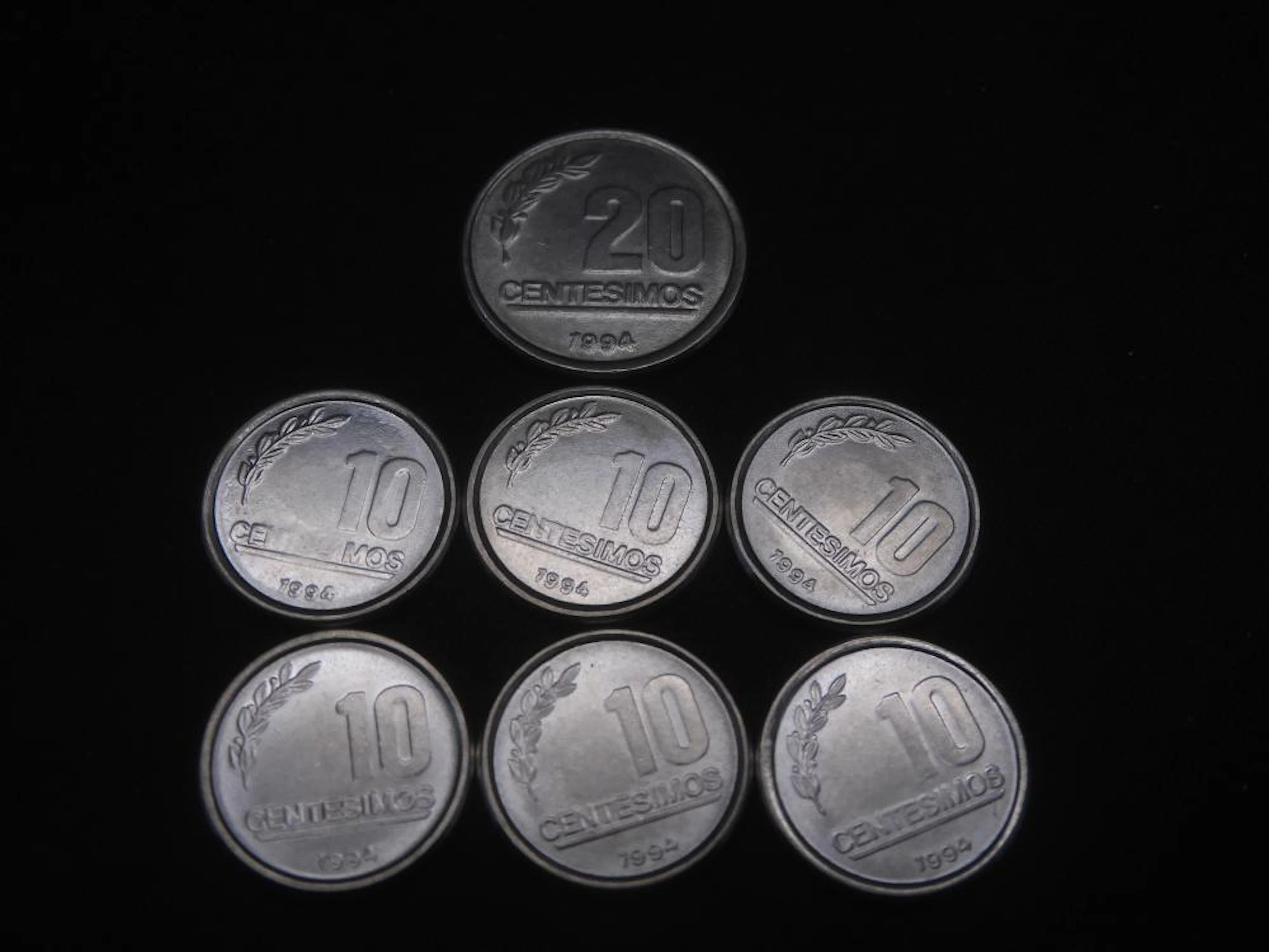 Bag of Uruguay Coins - 7 Coins - Mixed Dates