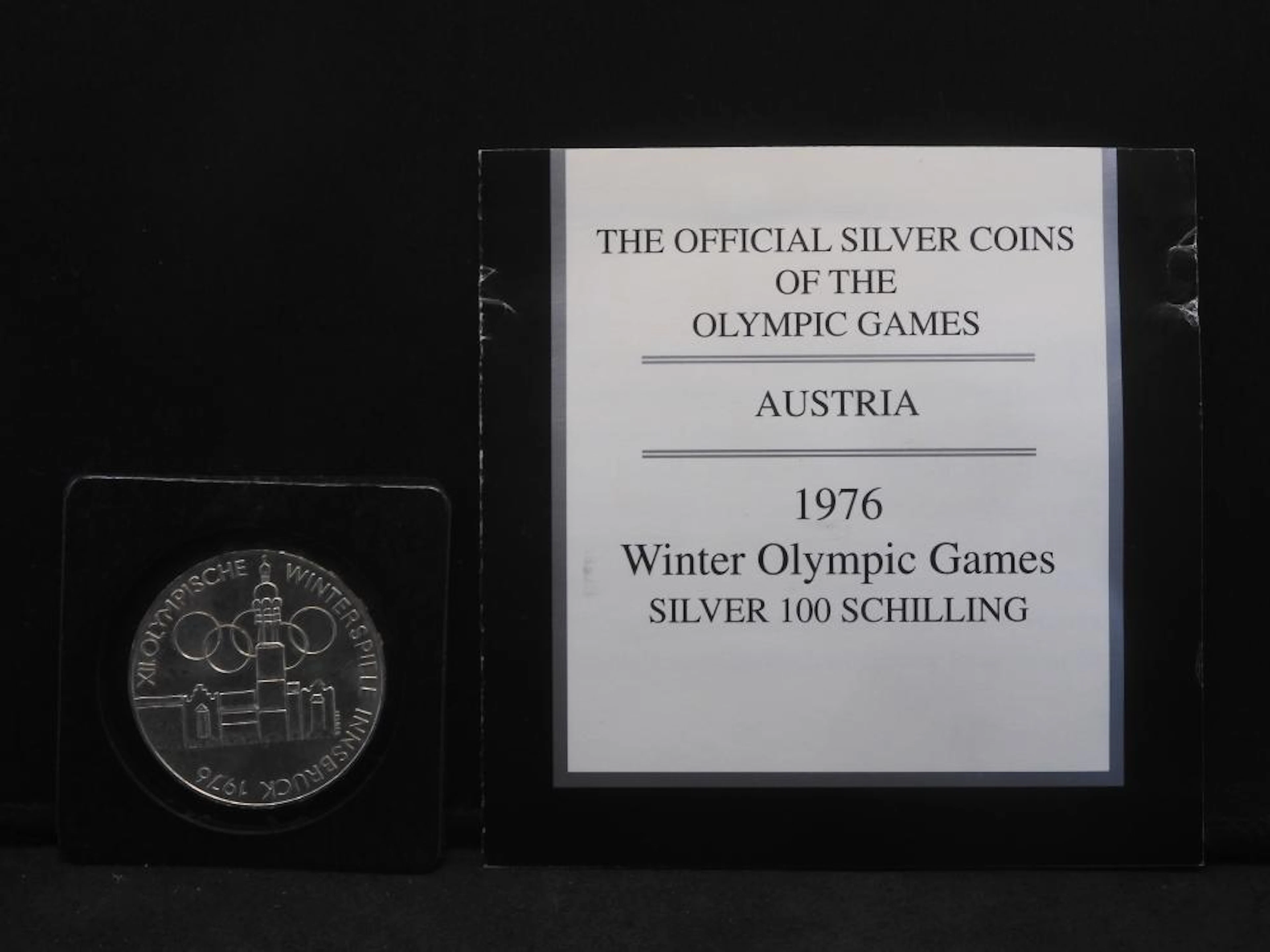 1976 Austria Winter Olympic Games 64% silver 100 Schilling. GEM BU.