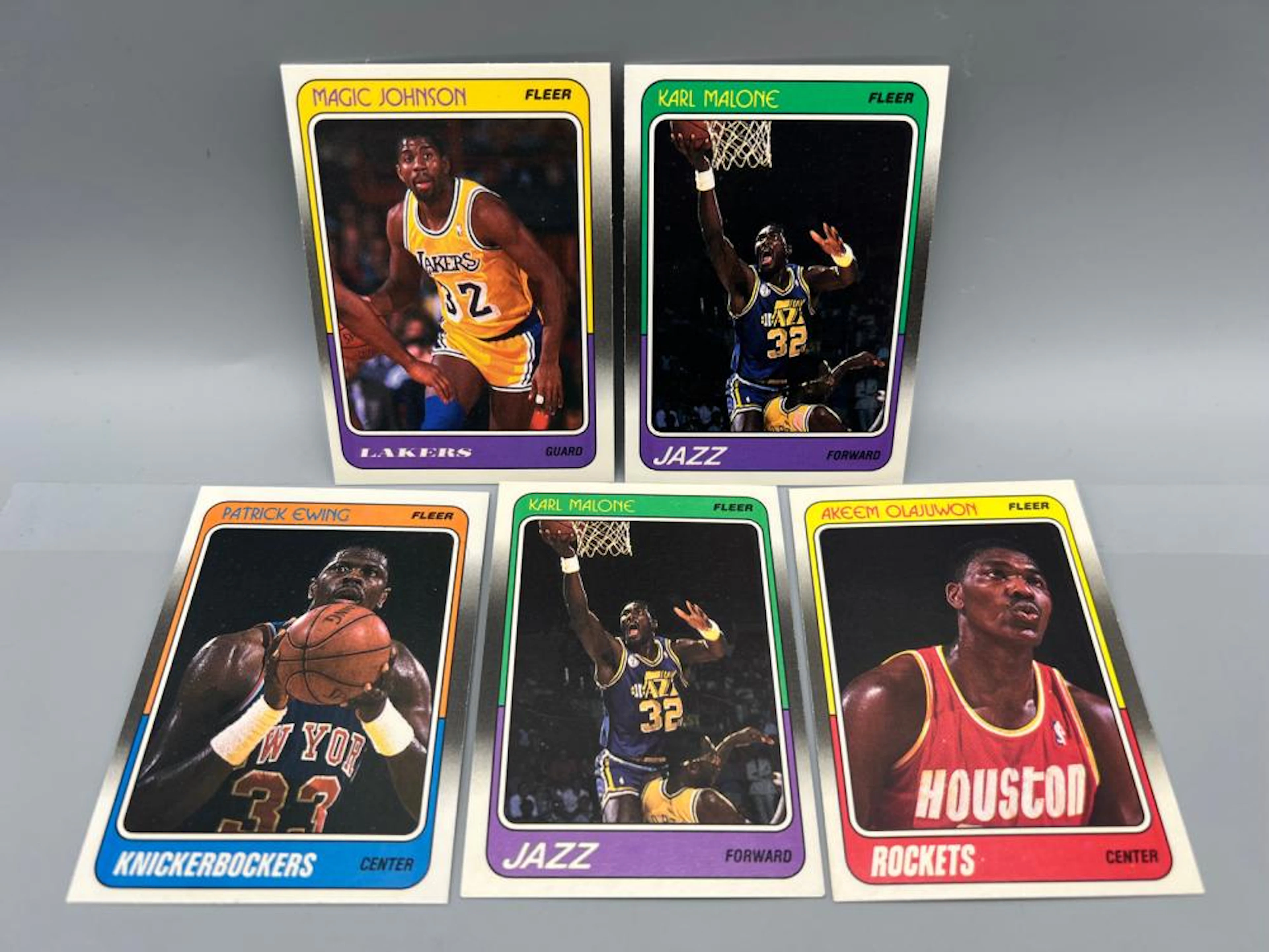 Lot of (5) 1988 Fleer Basketball Star Player Cards...