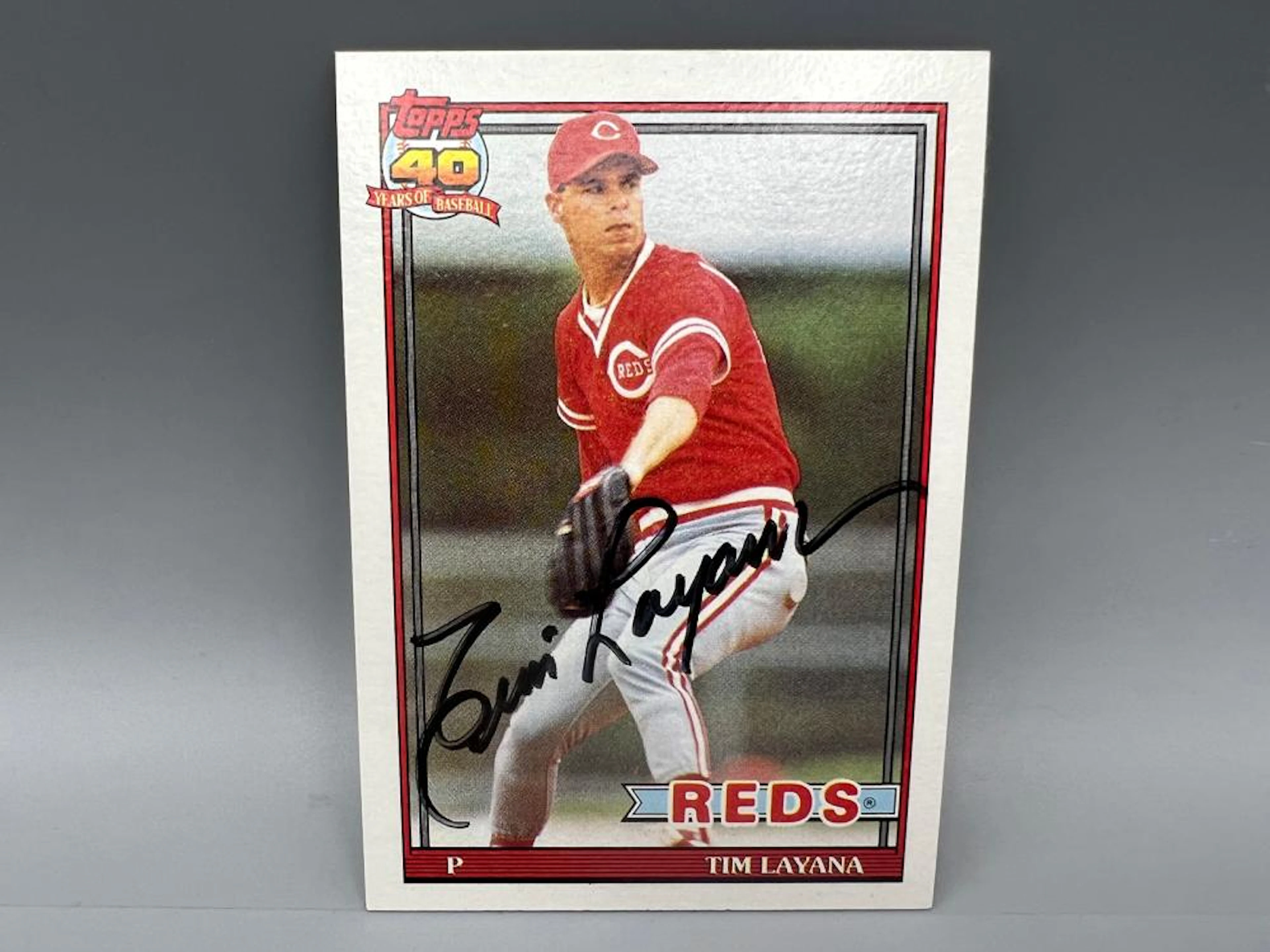 1991 Topps Tim Layana Signed Card #627 - Tough Auto - Died Very Young - No COA