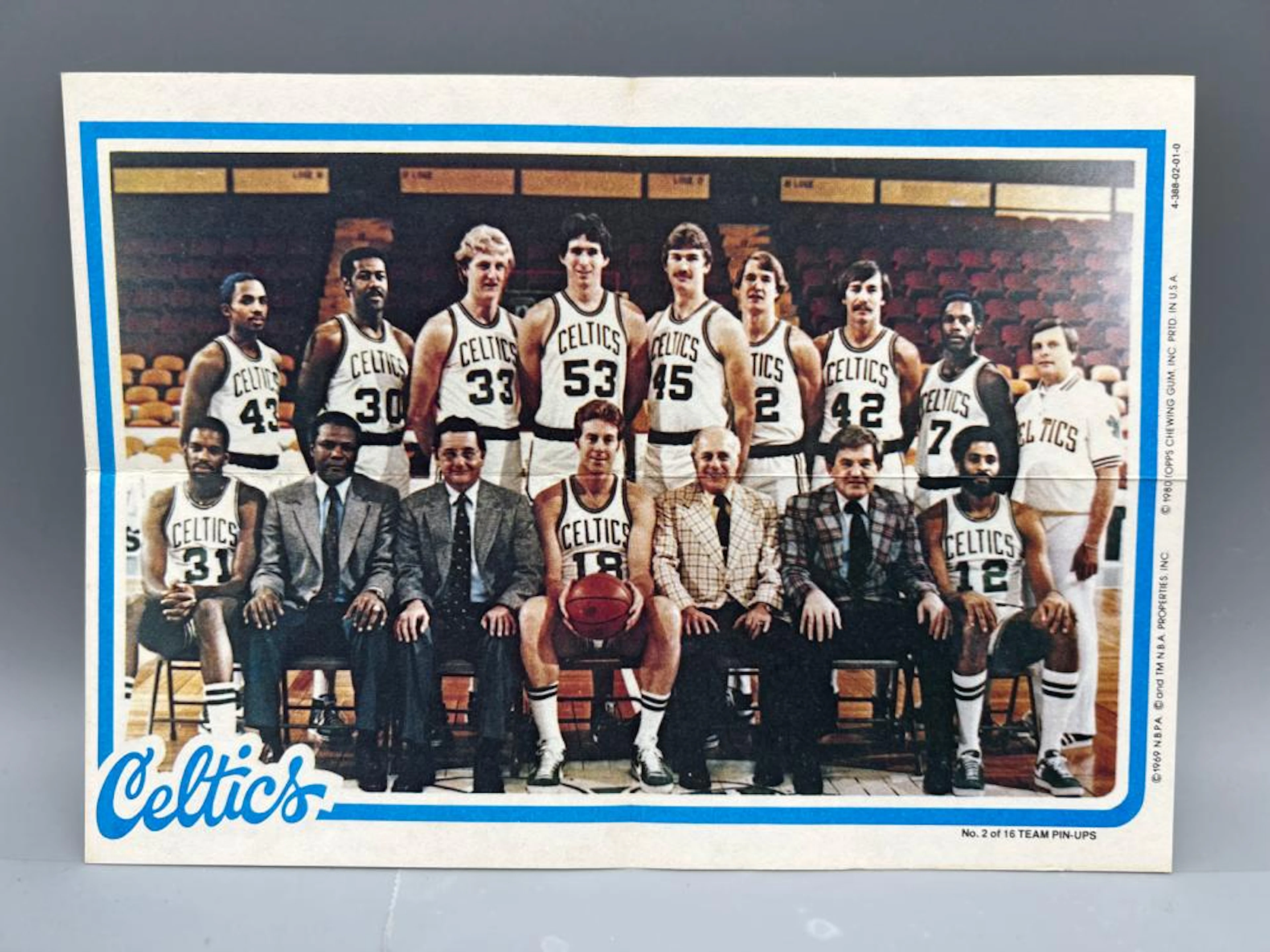1980 Topps Larry Bird RC Year Boston Celtics Mini Poster #2