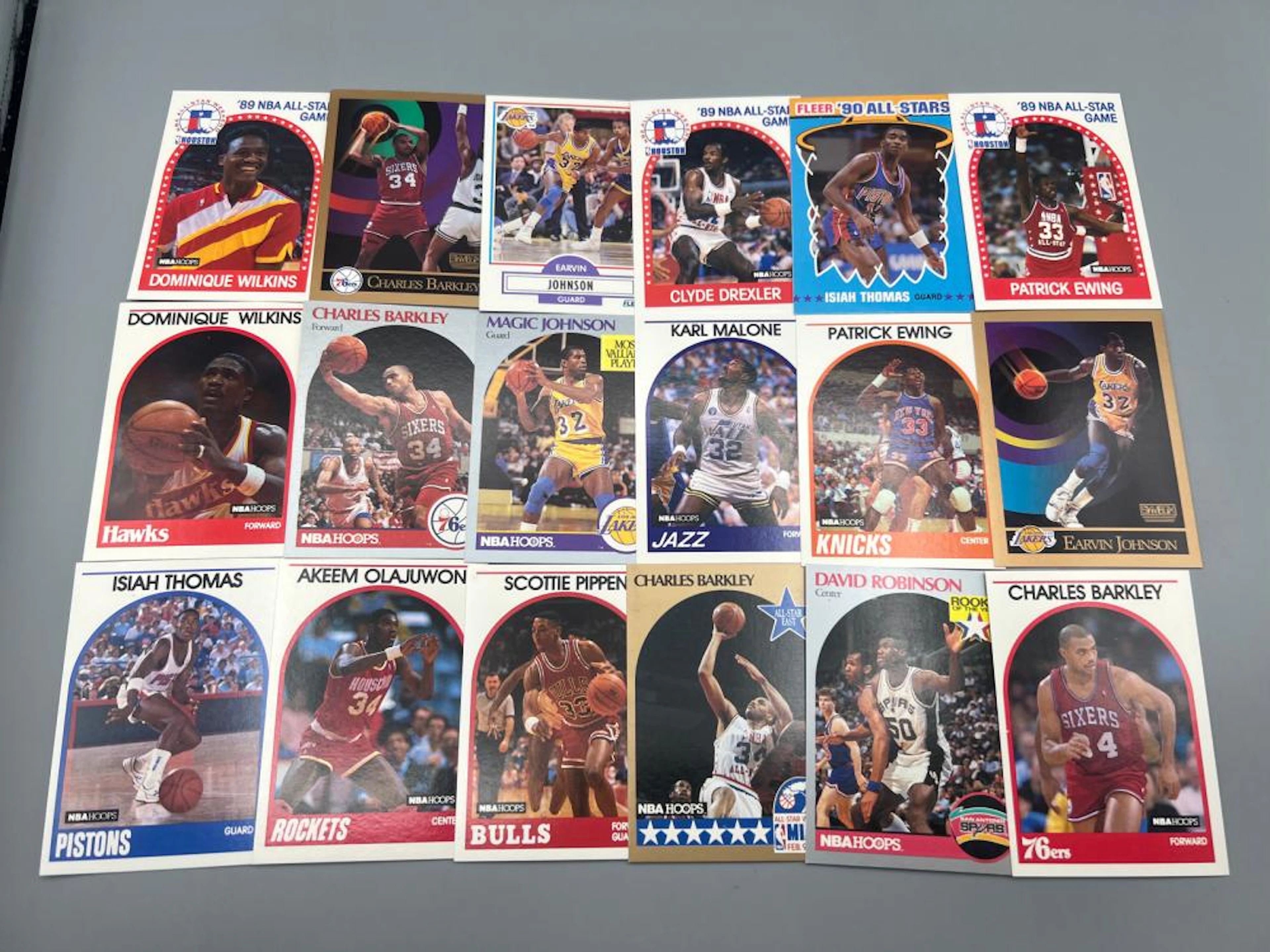 Lot of (18) Assorted Basketball Star Player Cards...