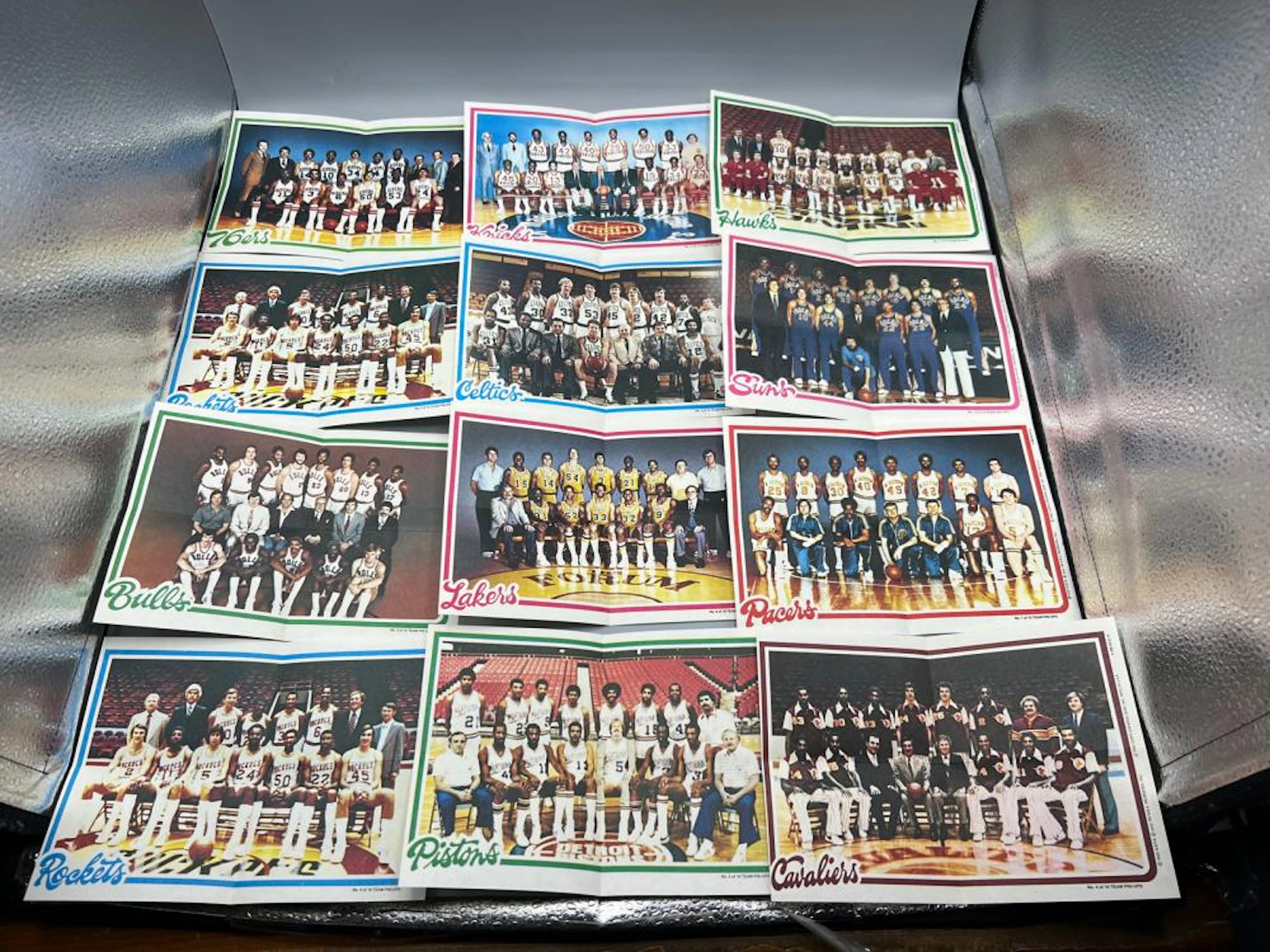 Lot of (12) 1980 Topps Basketball Posters W/ Larry Bird...