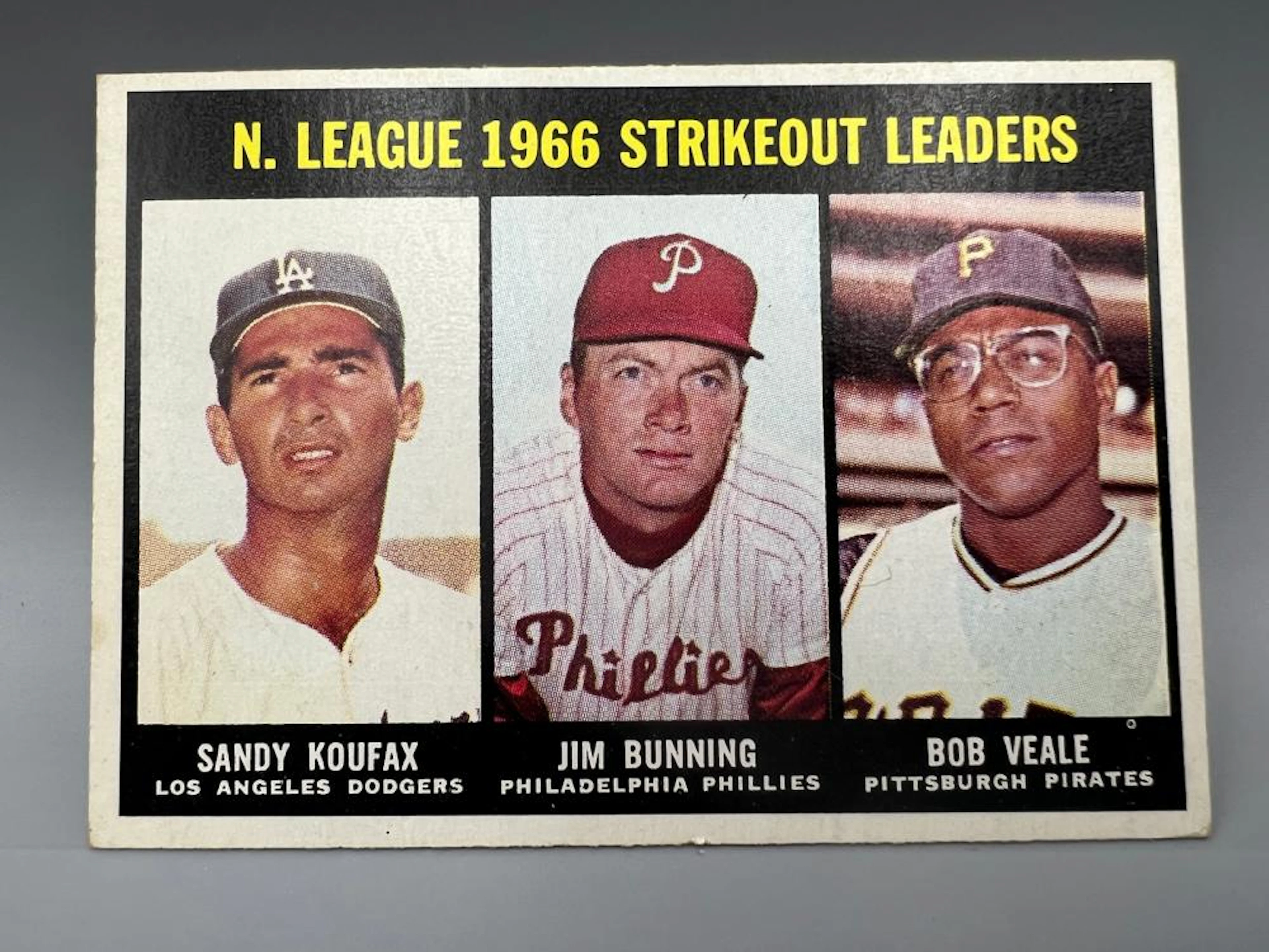 1967 Topps Strikeout Leaders w/ Sandy Koufax #238 - Card...
