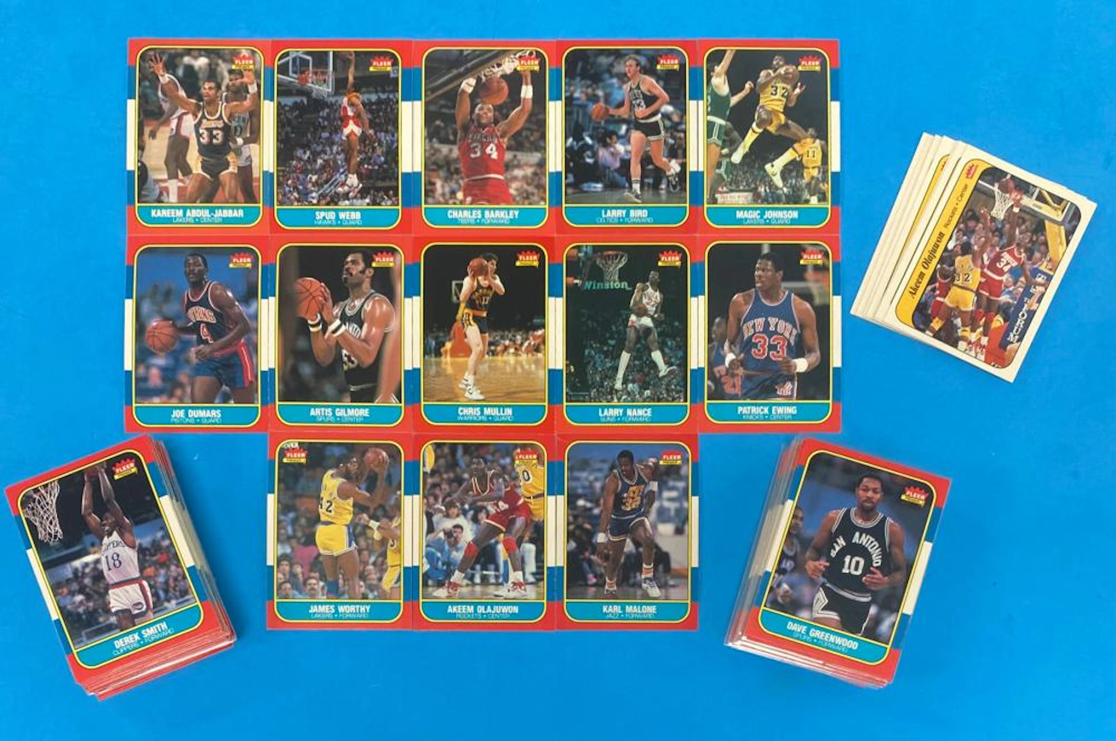 1986 Fleer Basketball Near Complete Set (126/132) + 7...