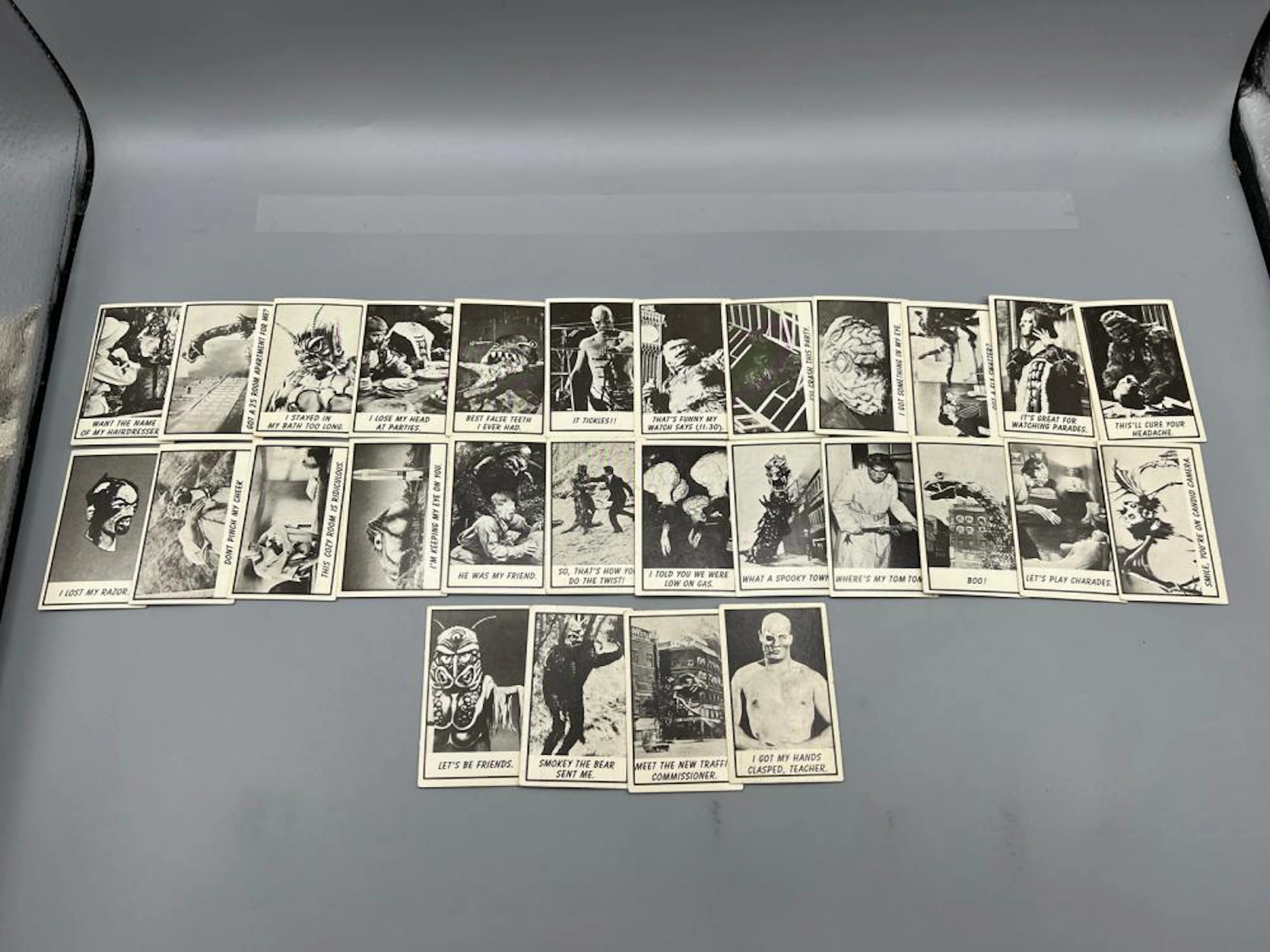 Lot of (28) 1963 Topps Monster Laffs Midgee Horror Cards - Varying Conditions