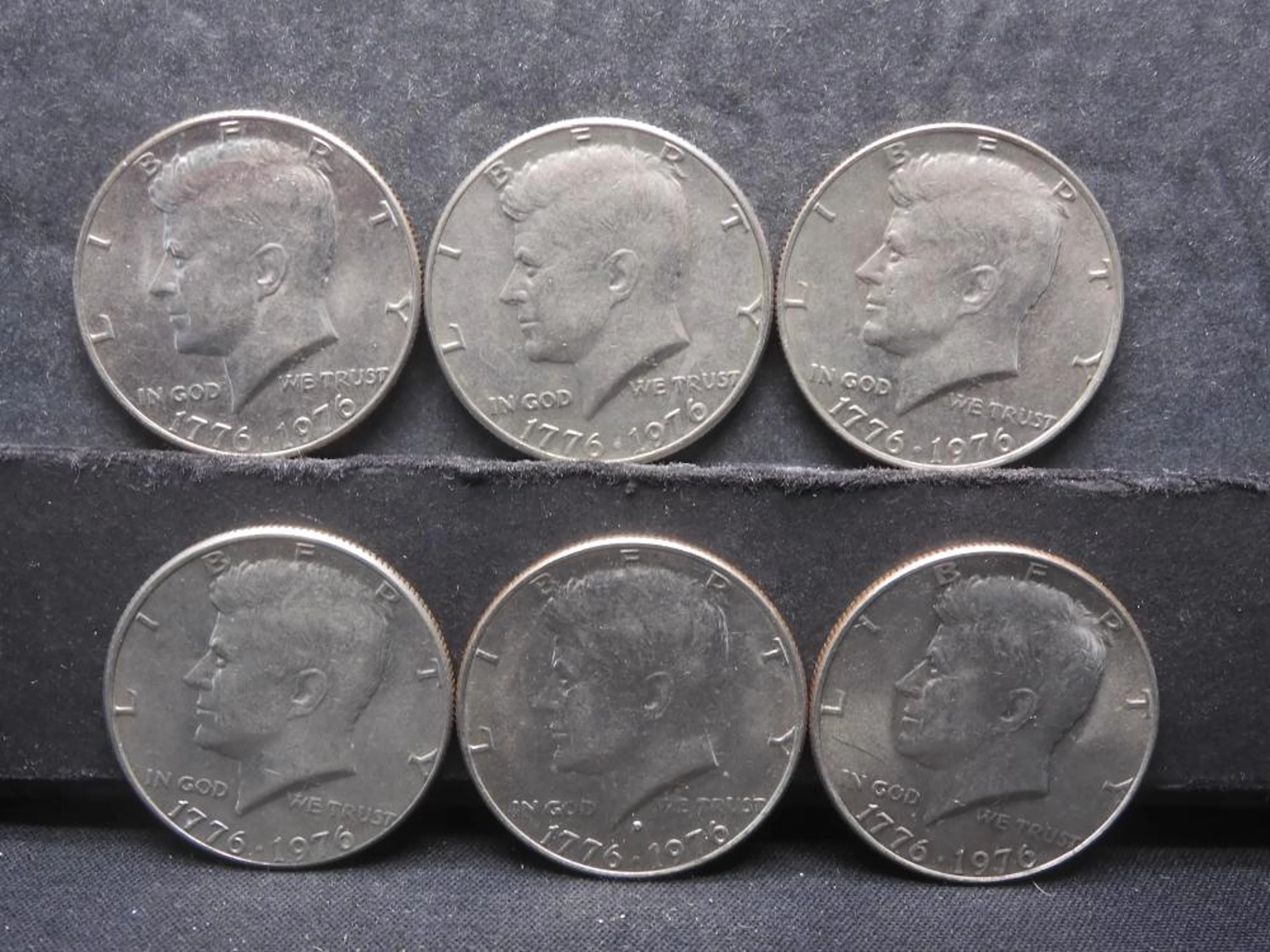 6- 1776-1976 Kennedy Half Dollars One D Mint Mark & Five P Mints