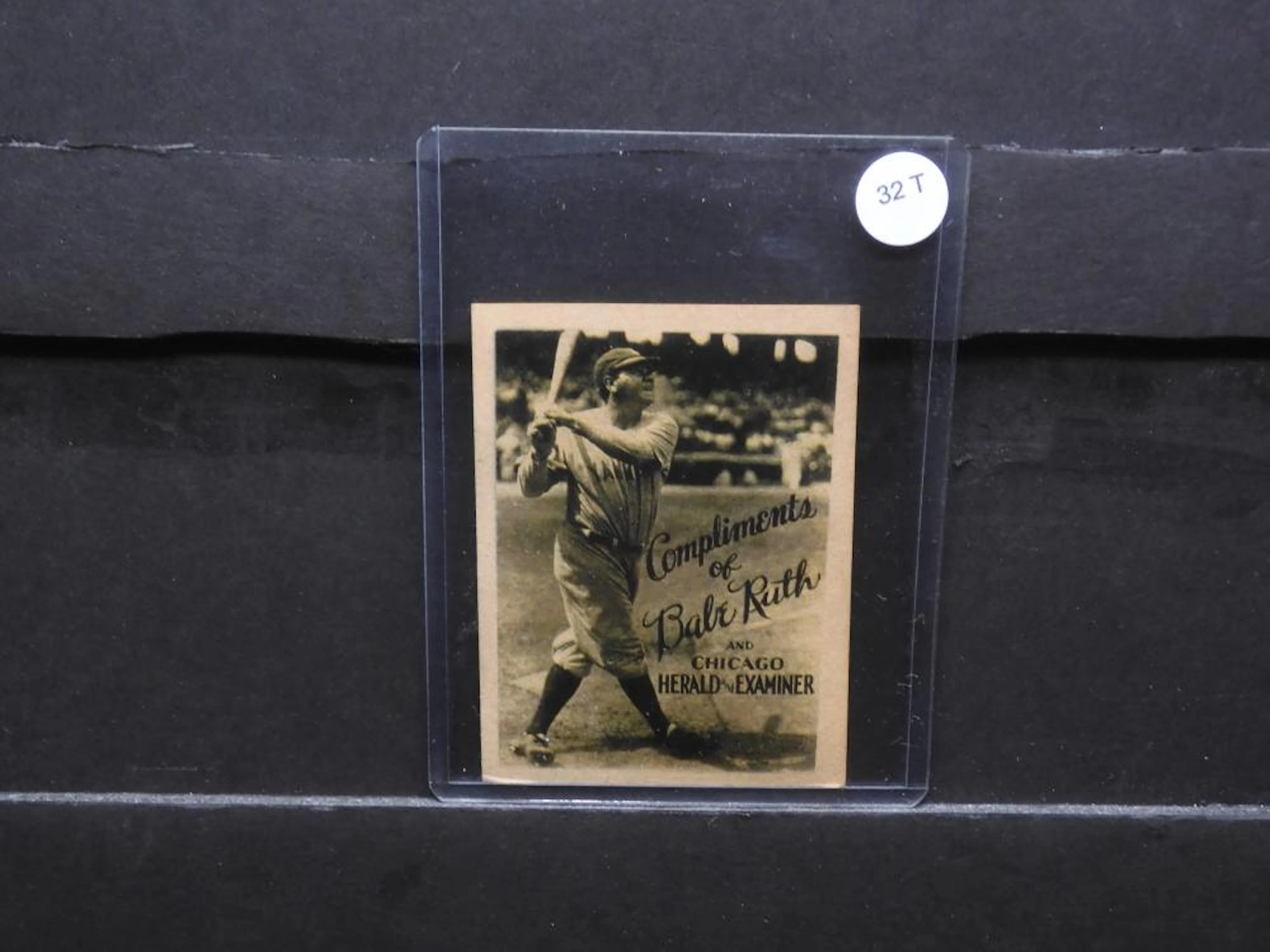 Compliments of the Chicago Herald & Examiner and Babe Ruth Card