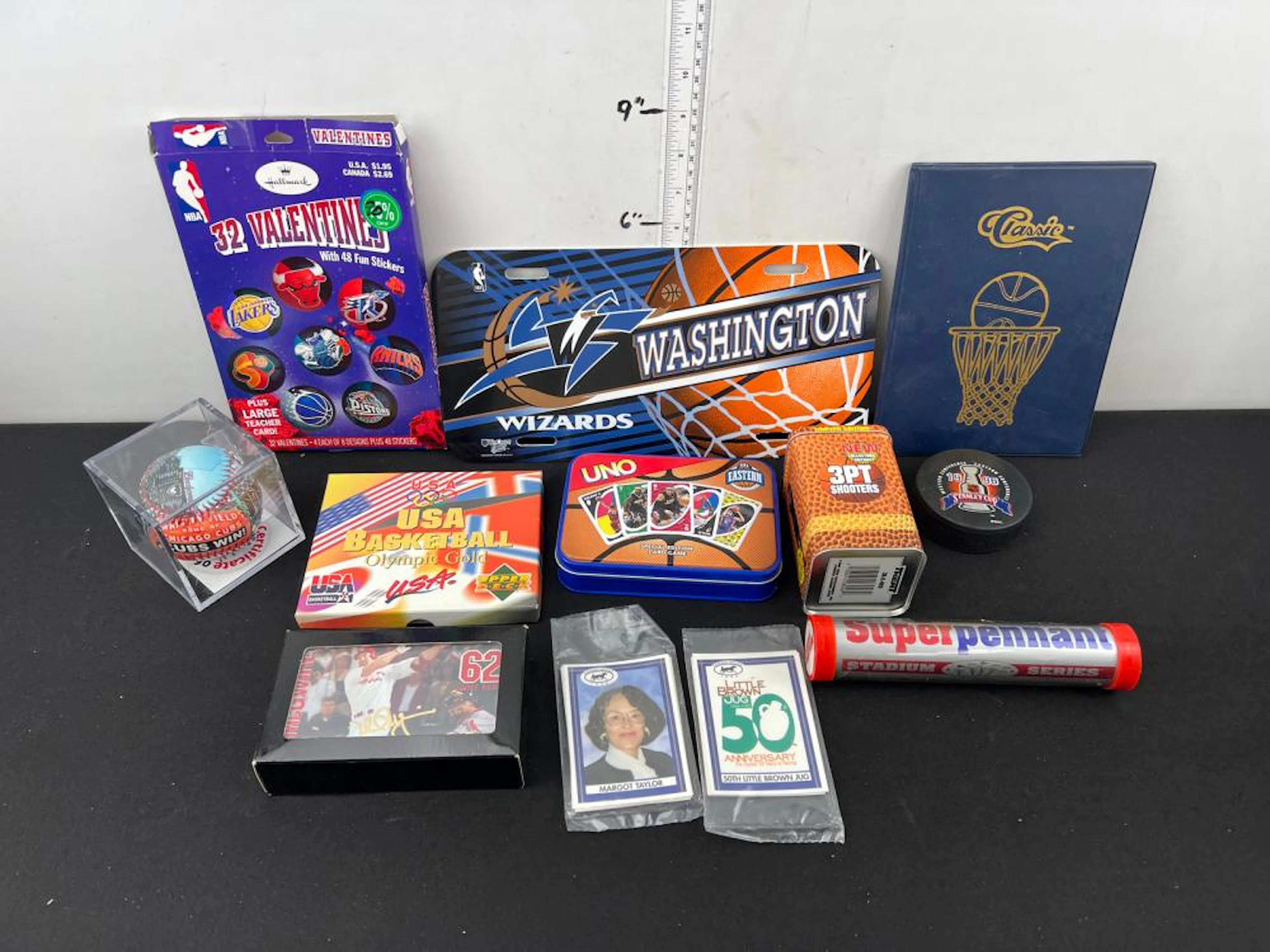 Lot of Assorted Sports Memorabilia Items - NBA UNO