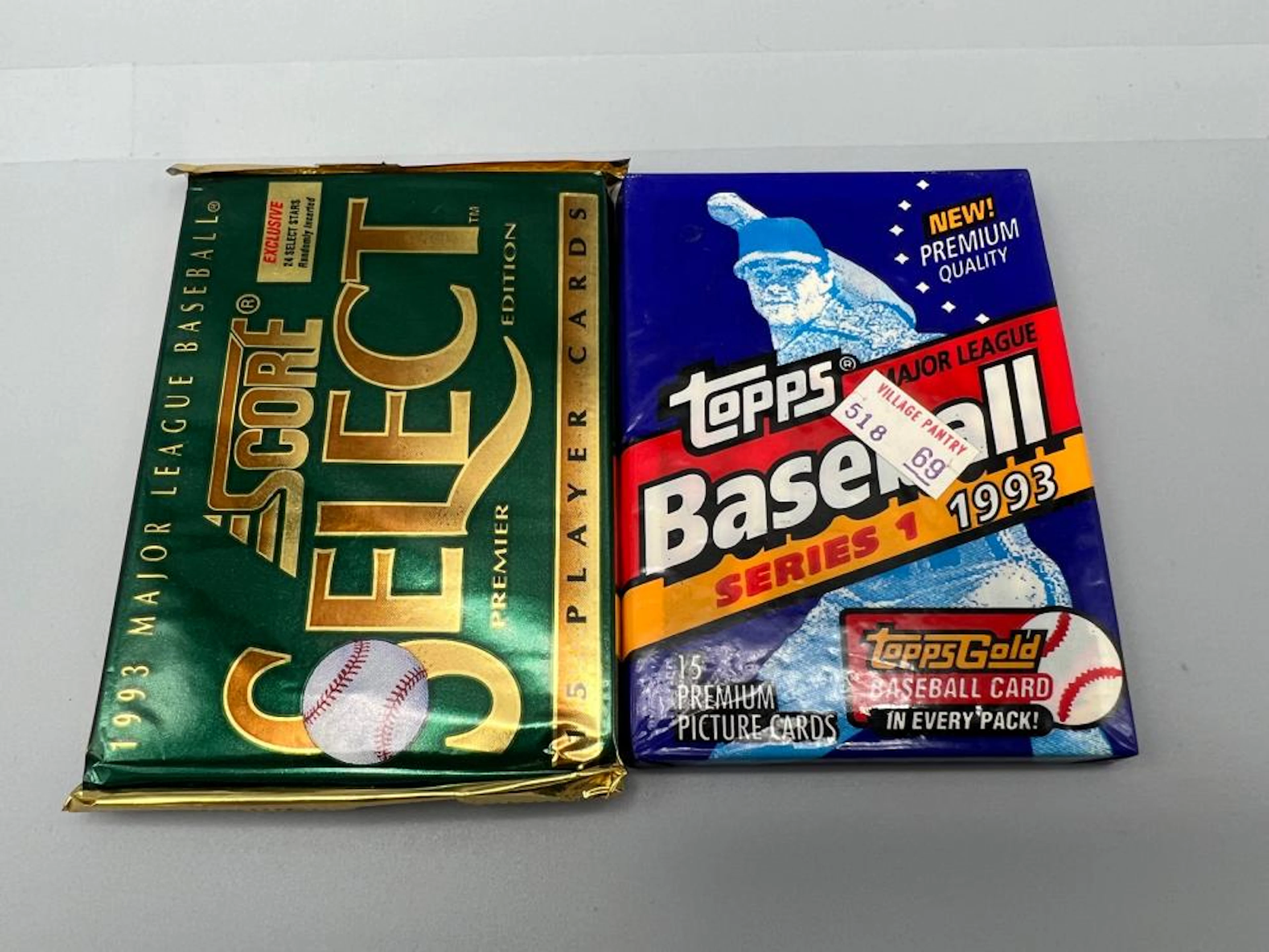 1993 Select Premier Baseball & 1993 Topps Series 1...