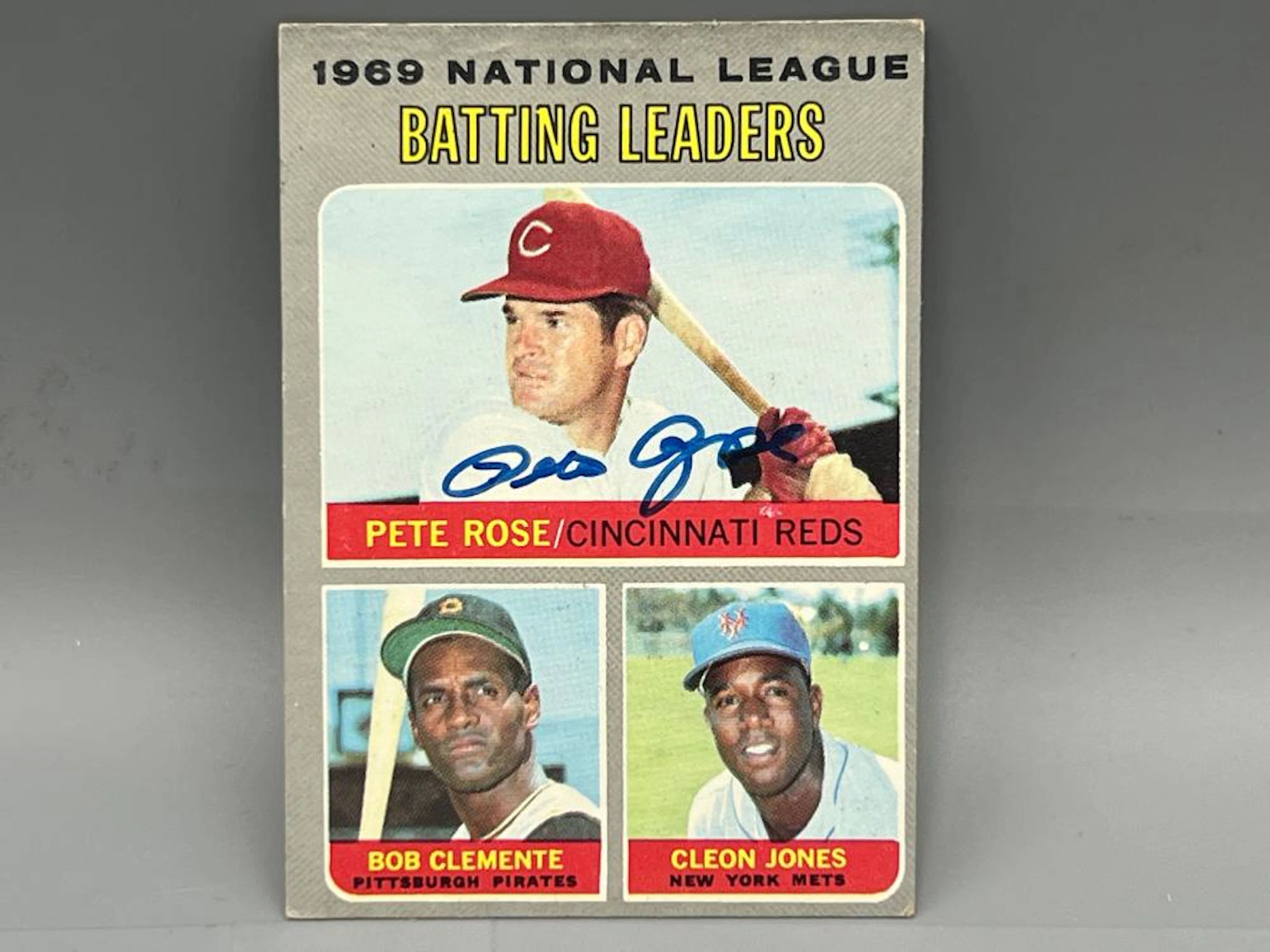 1970 Topps NL Batting Leaders Rose/Clemente/Jones W/ Pete...